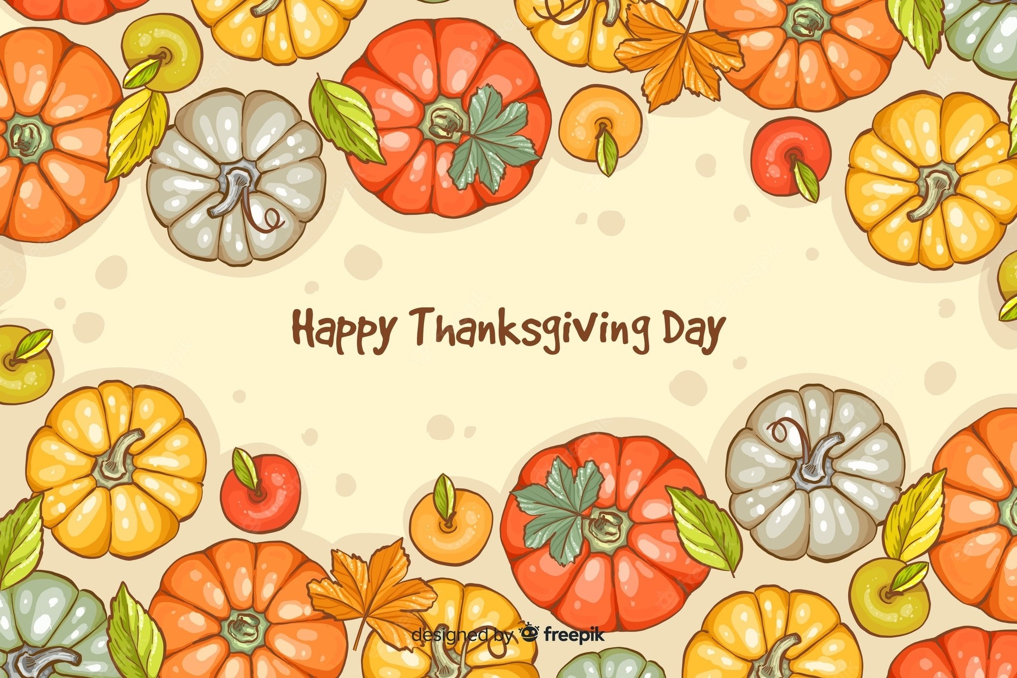 2000x1340 Free Vector. Hand drawn thanksgiving background, Desktop