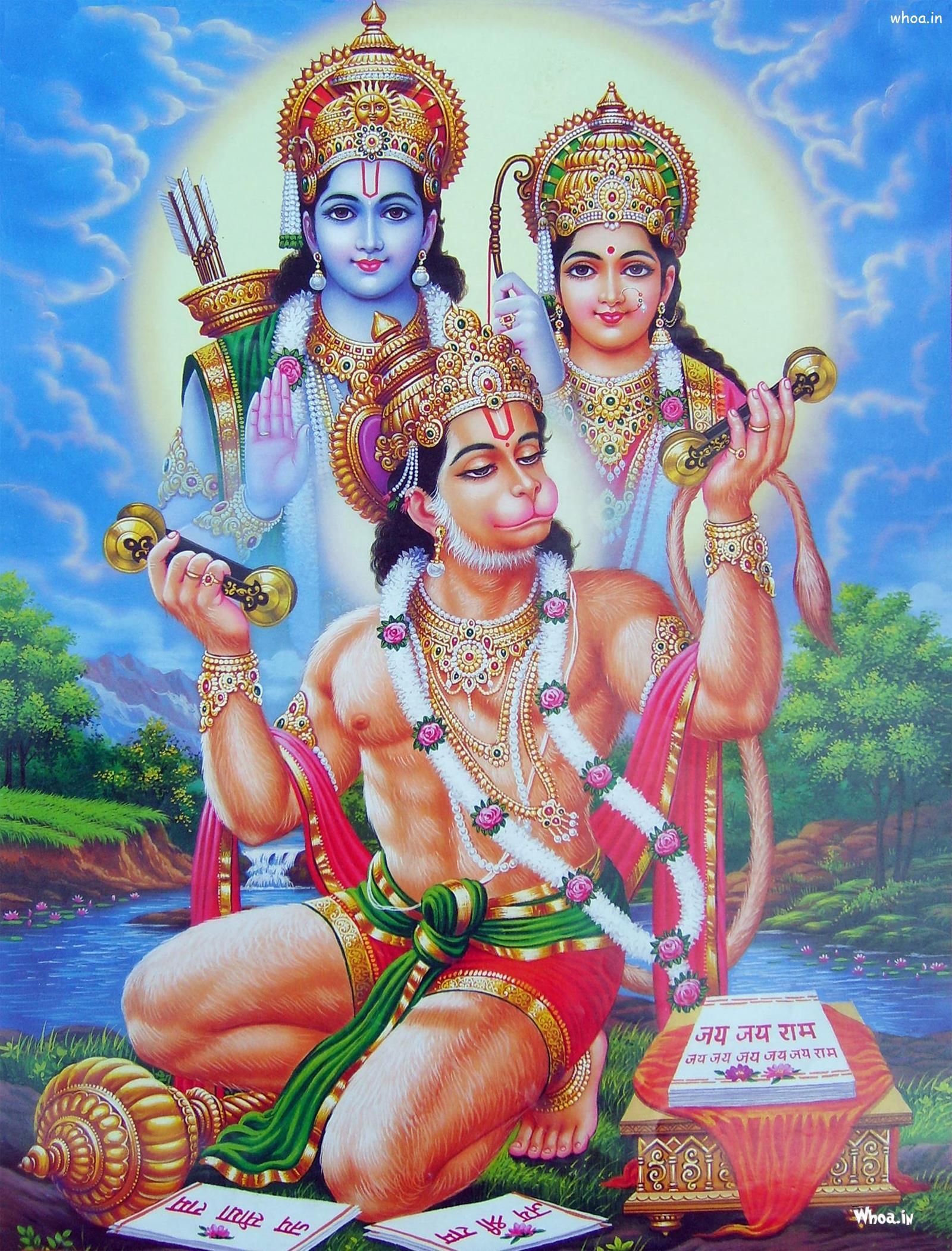 1600x2110 Hanuman Worshipping Shri Ram Wallpaper, Phone