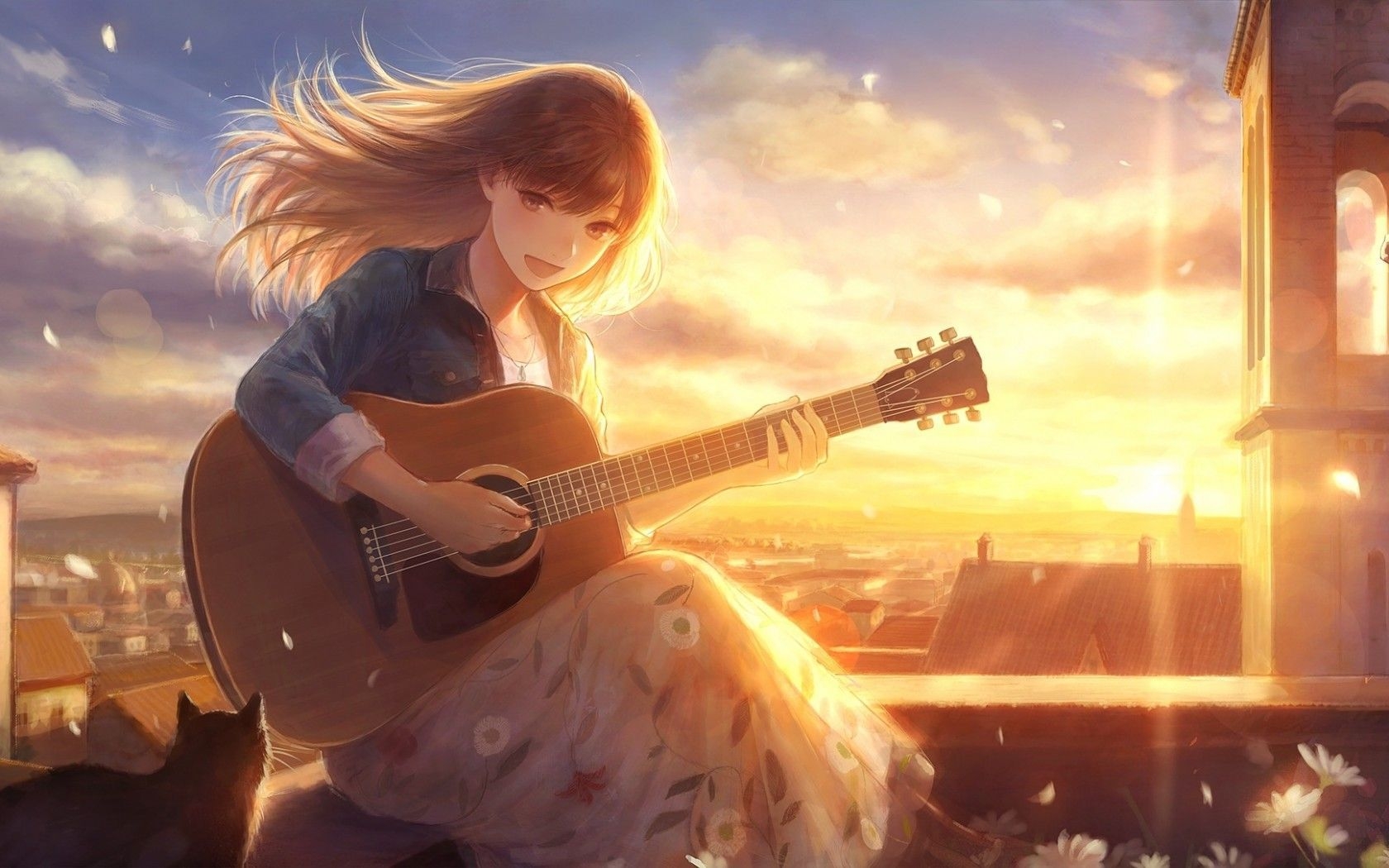 1680x1050 Anime with Guitar Wallpaper Free Anime with Guitar Background, Desktop
