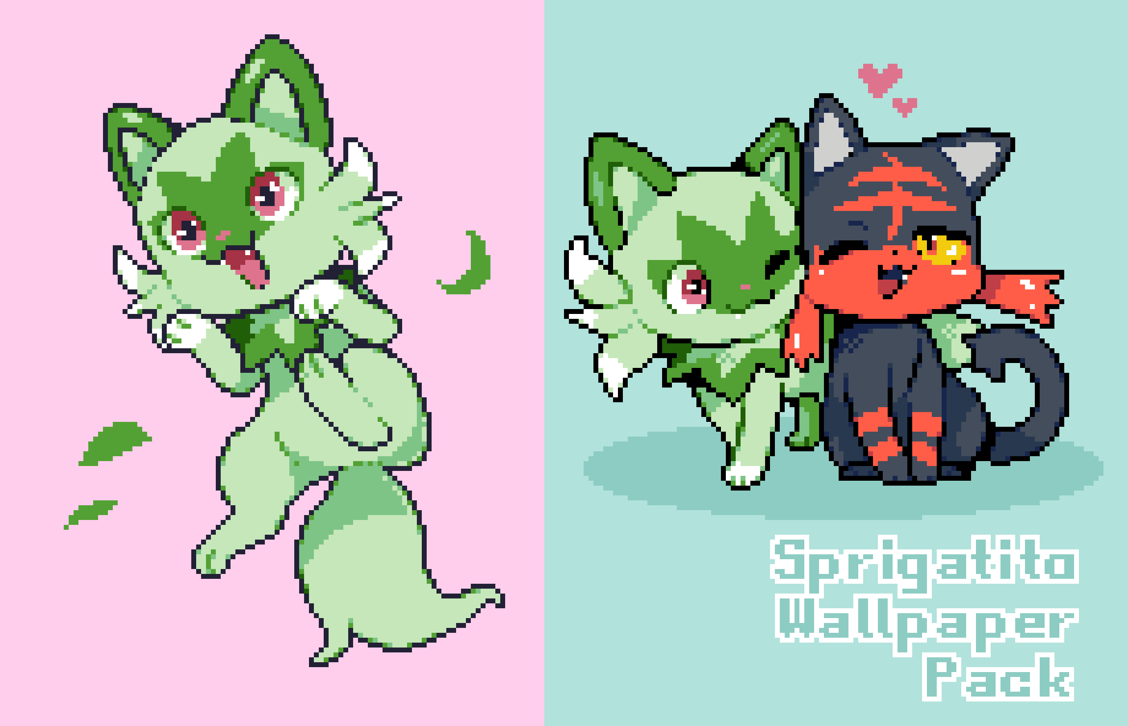 2300x1480 FREE Sprigatito & Litten X Sprigatito HD Phone Wallpaper's Ko Fi Shop Fi ❤️ Where Creators Get Support From Fans Through Donations, Memberships, Shop Sales And More!, Desktop