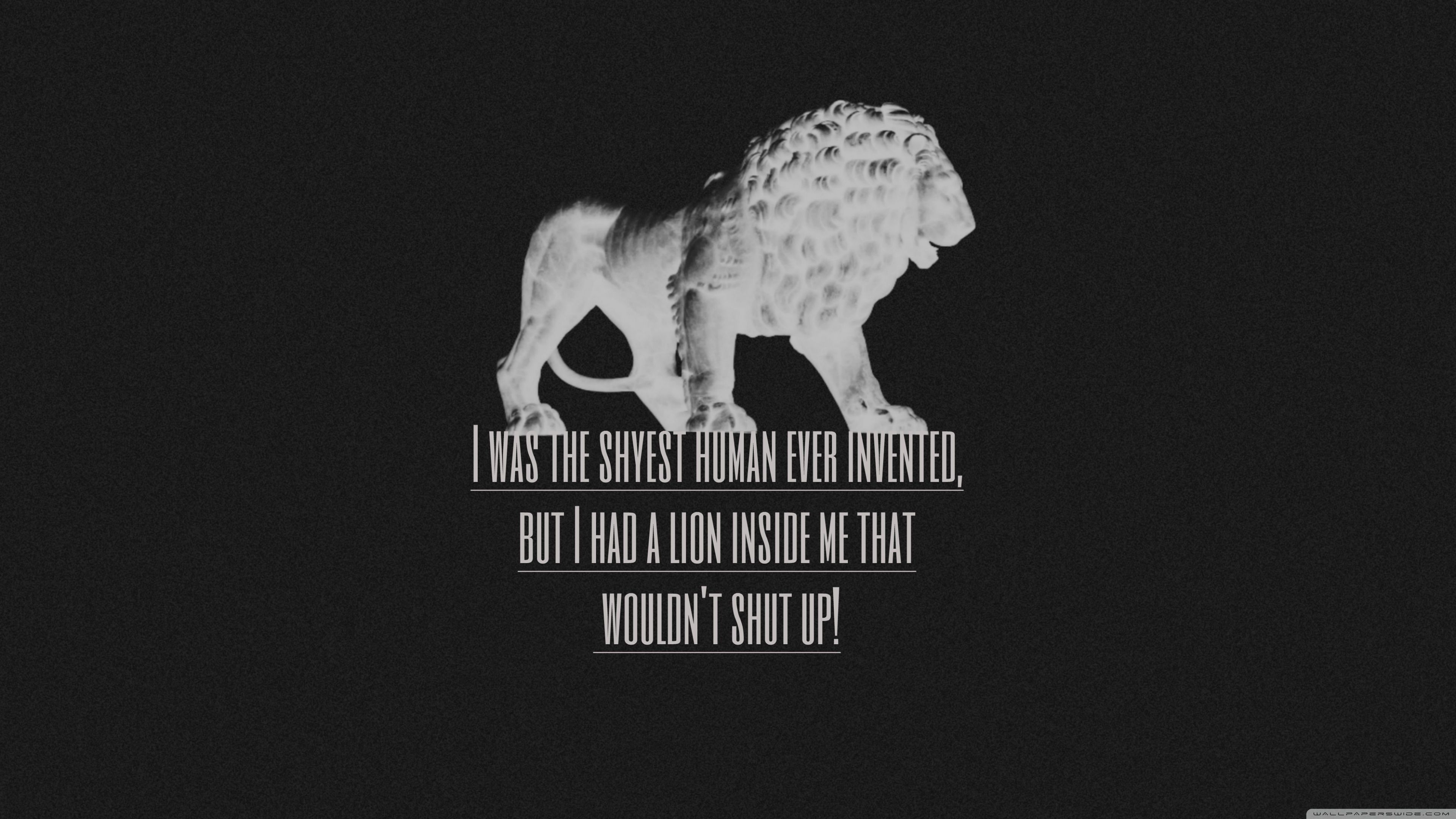 3840x2160 Desktop Lion Quotes Wallpaper HD, Desktop