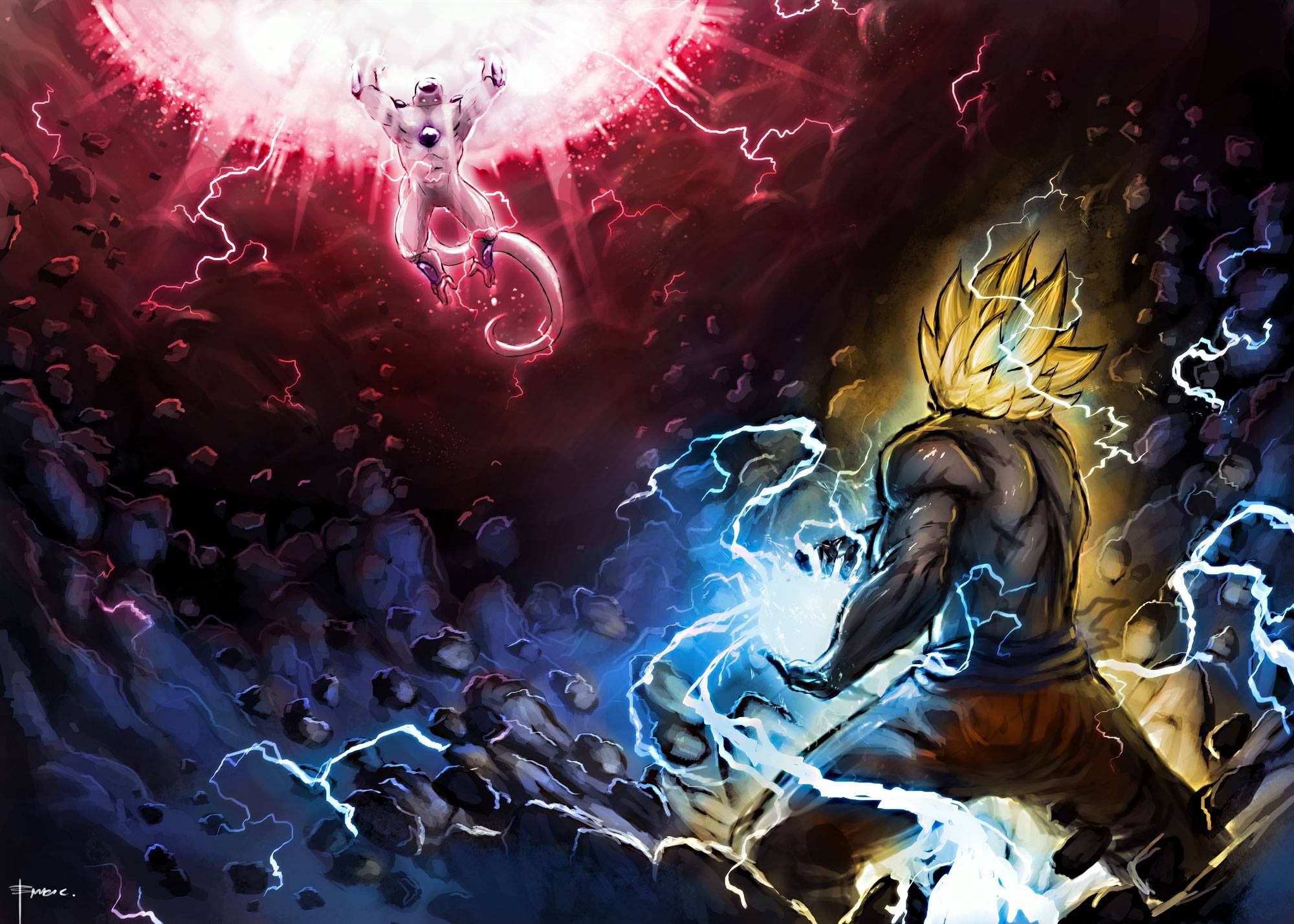 2000x1430 Goku vs Frieza z Wallpaper, Desktop