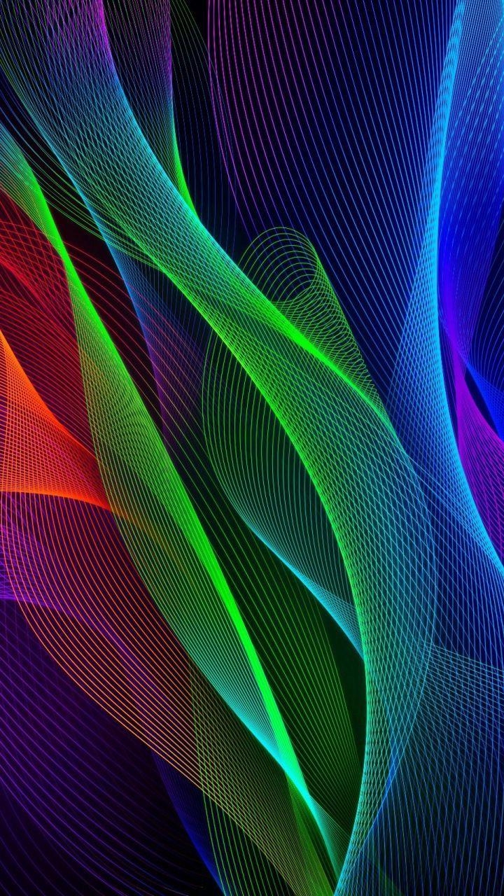 720x1280 Waves, colorful, Razer phone, stock,  wallpaper. Wallpaper, Phone