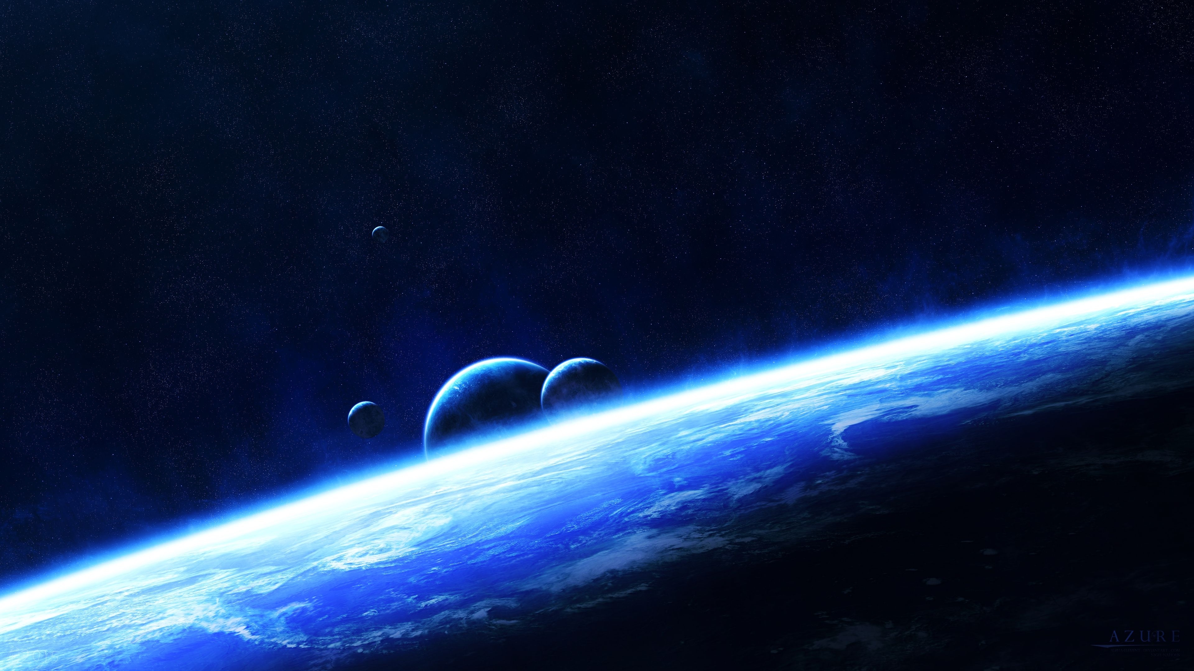 3840x2160 Wallpaper Planets, Space, Glow, Universe Universe Wallpaper 4k, Desktop