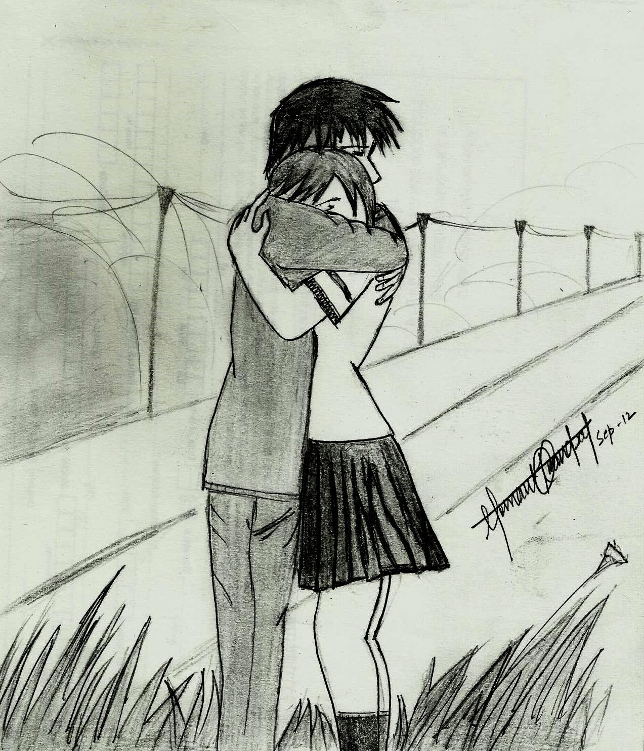 1280x1490 Breakup Sad Love Pencil Painting Break Up Drawing, Phone