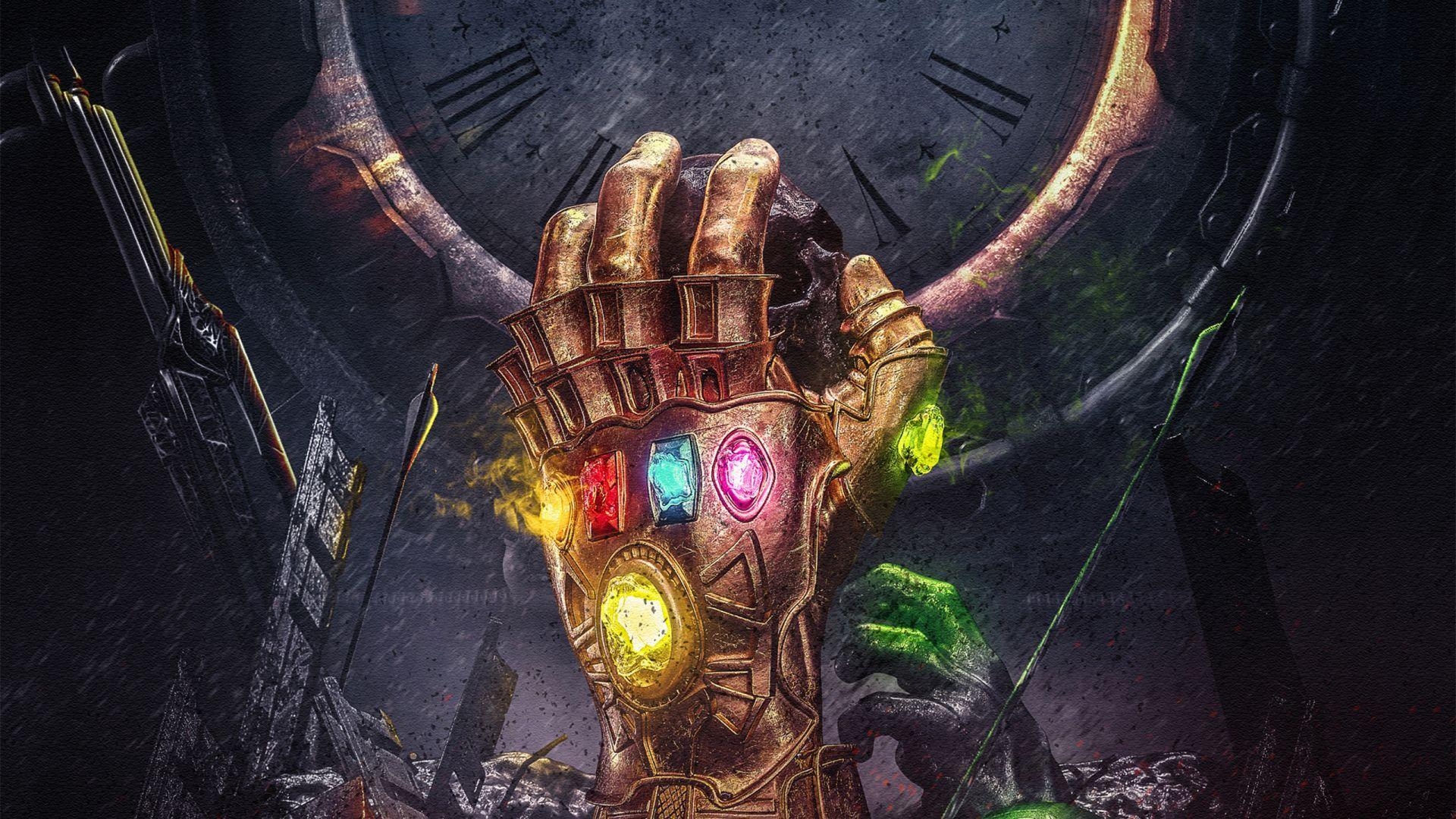 1920x1080 Download wallpaper of Infinity Gauntlet, Thanos, Infinity Stones, Desktop