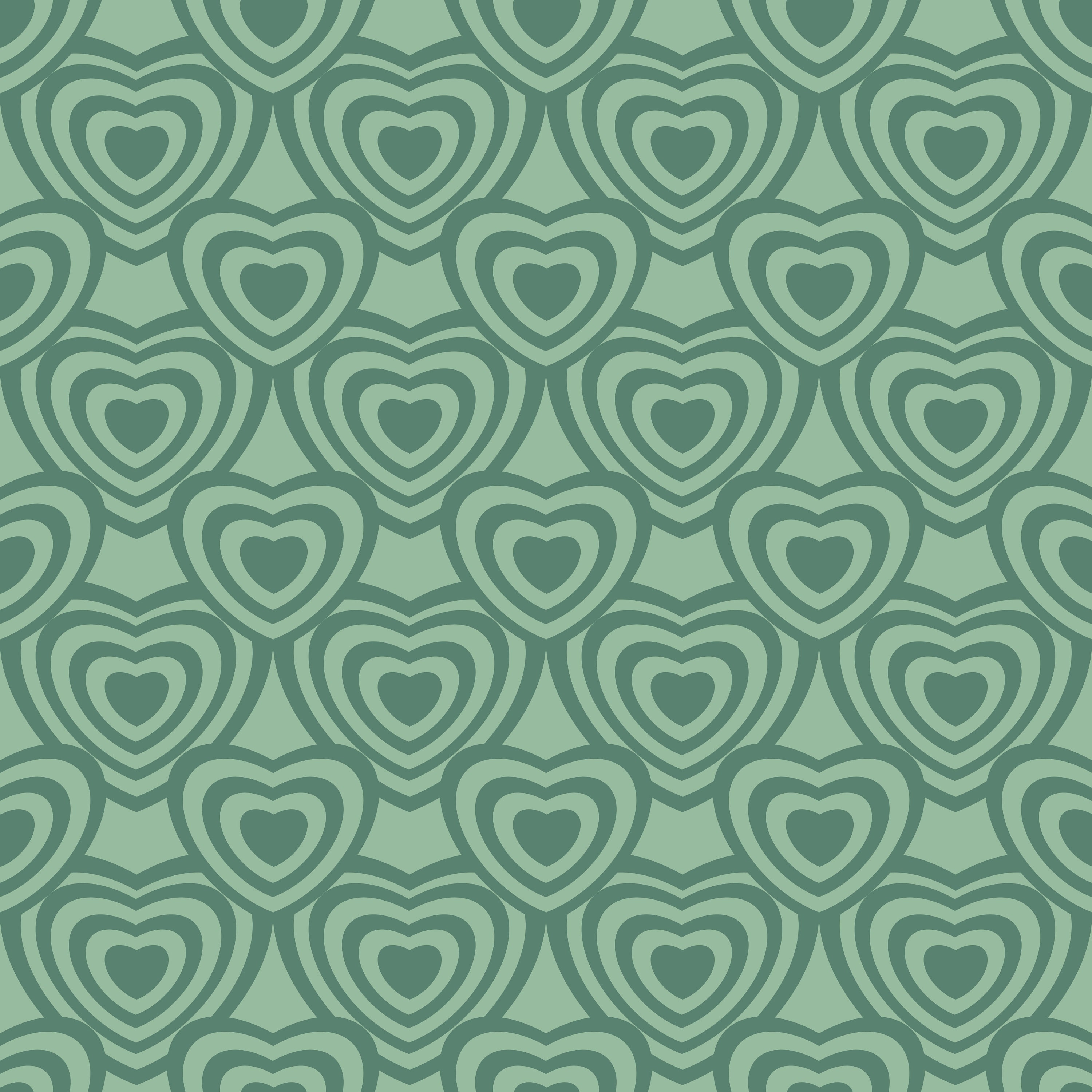 3000x3000 Y2k Heart 2000s Trend Sage Seamless Repeat Pattern, Phone