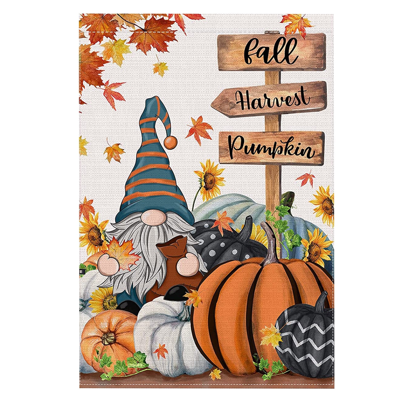 1600x1600 Gnome Fall Garden Flag 12×18 Double Sided, Welcome Fall Autumn Pumpkin Small Garden Flag for Fall Outdoor Yard Seasonal Decors. Address Signs, Phone