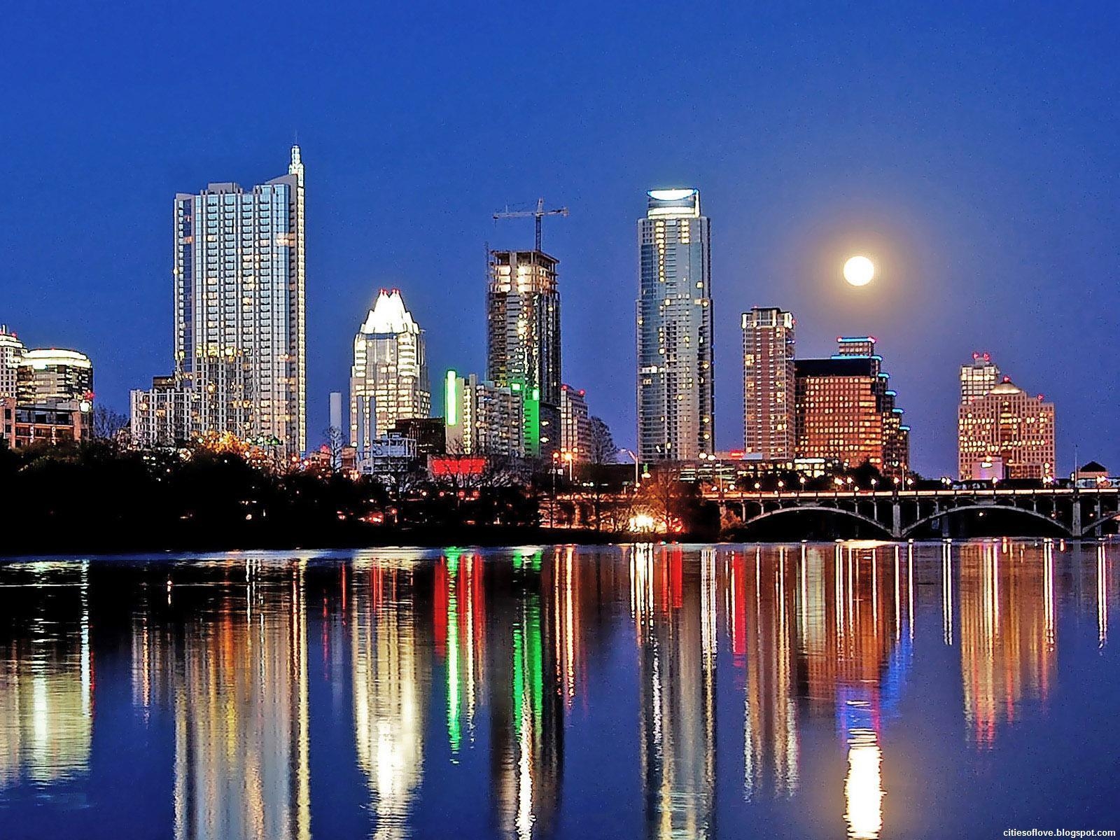 1600x1200 Austin Texas Skyline at Night, Desktop