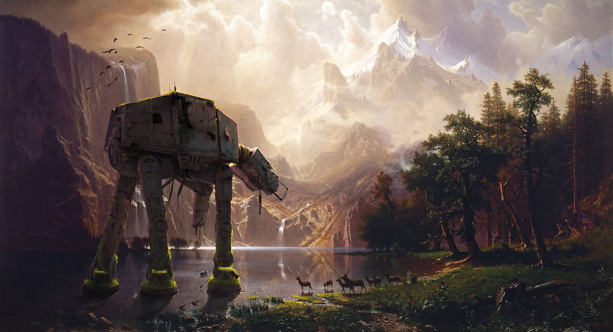 2000x1080 Free download forest lake star wars imperial walker wallpaper photo picture [] for your Desktop, Mobile & Tablet. Explore Star Wars Landscape Wallpaper. Star Wars Movie Wallpaper, Epic Star, Desktop