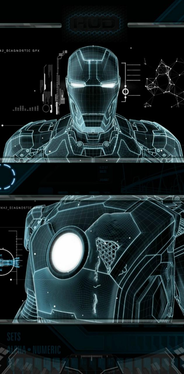 630x1280 Iron Man Hud wallpaper, Phone