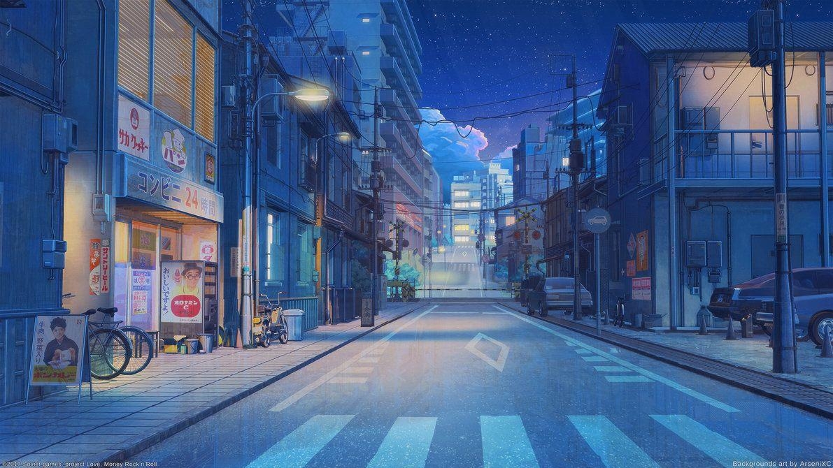 1200x670 What a beautiful picture, Tokyo Street Night. Anime scenery, Anime background wallpaper, Scenery wallpaper, Desktop