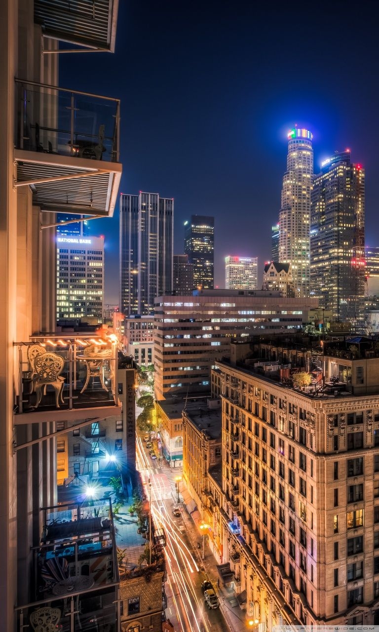 770x1280 Los Angeles At Night Ultra HD Desktop Background Wallpaper for 4K, Phone