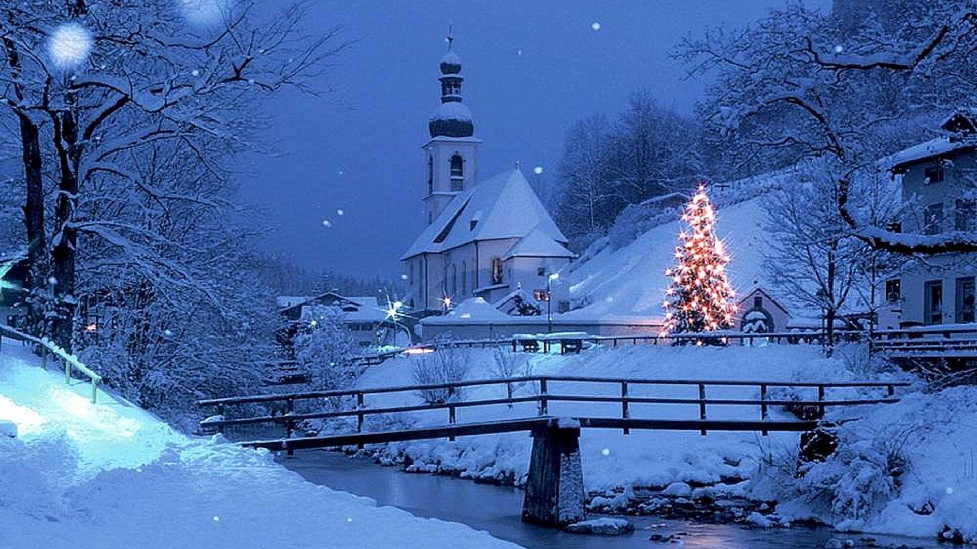 1920x1080 Churches in Winter HD Wallpaper, Desktop