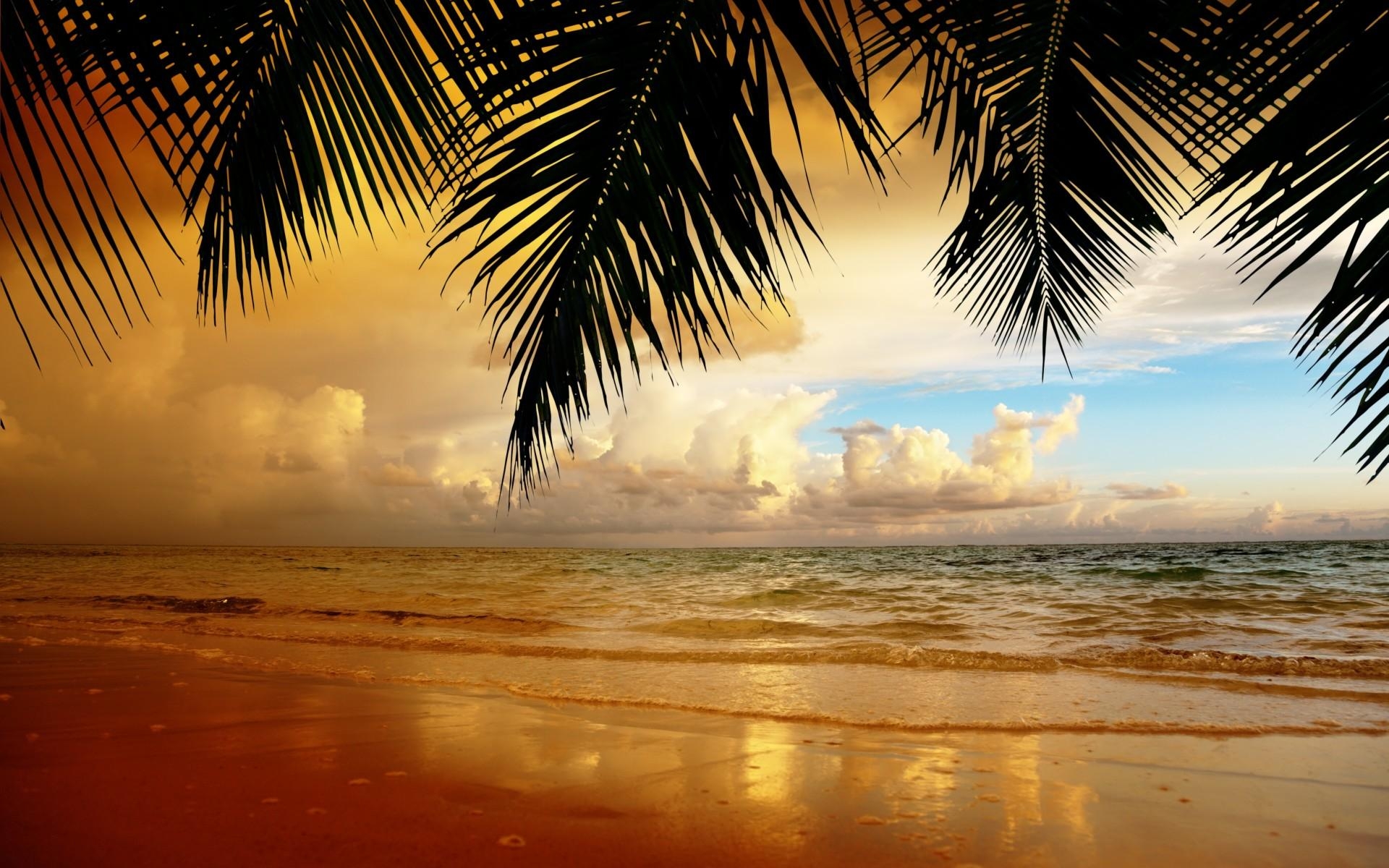 1920x1200 nature, Landscape, Sky, Clouds, Sunset, Sand, Beach, Reflection, Desktop