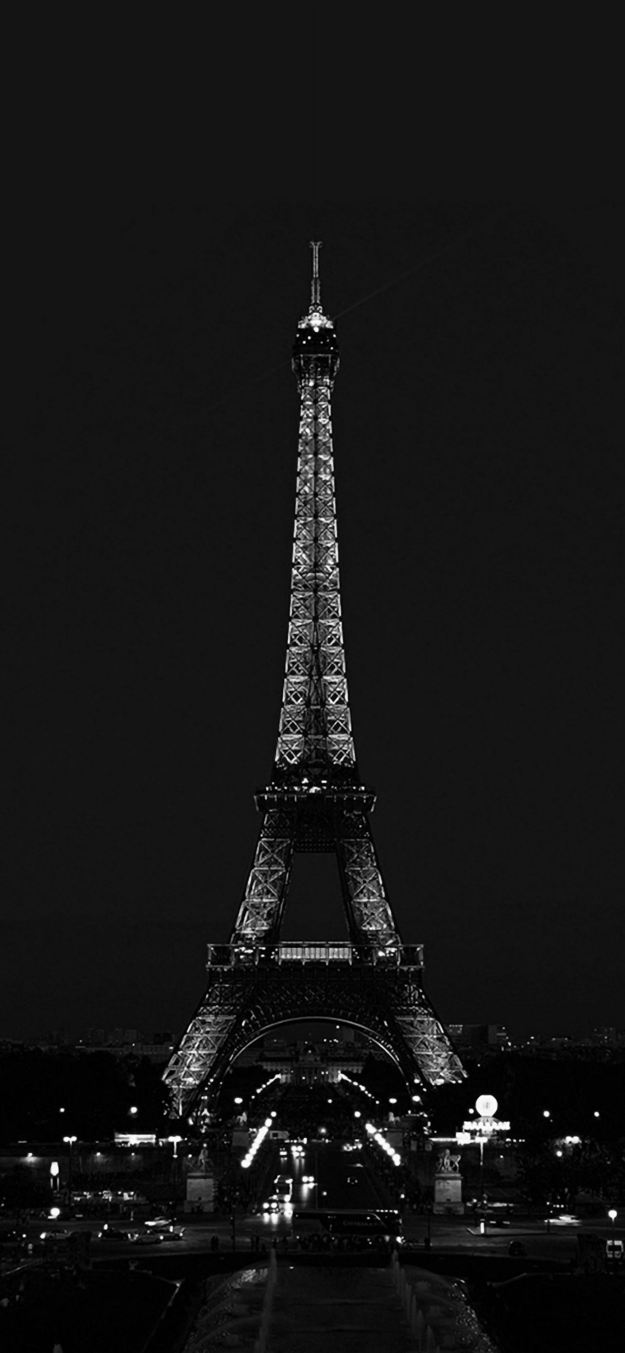 1290x2780 Paris Night France City Dark Eiffel, Phone