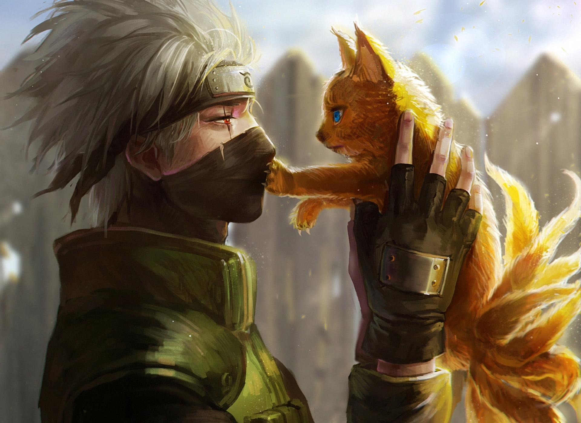 1920x1400 Hatake Kakashi and baby Kyubi graphics HD wallpaper, Desktop