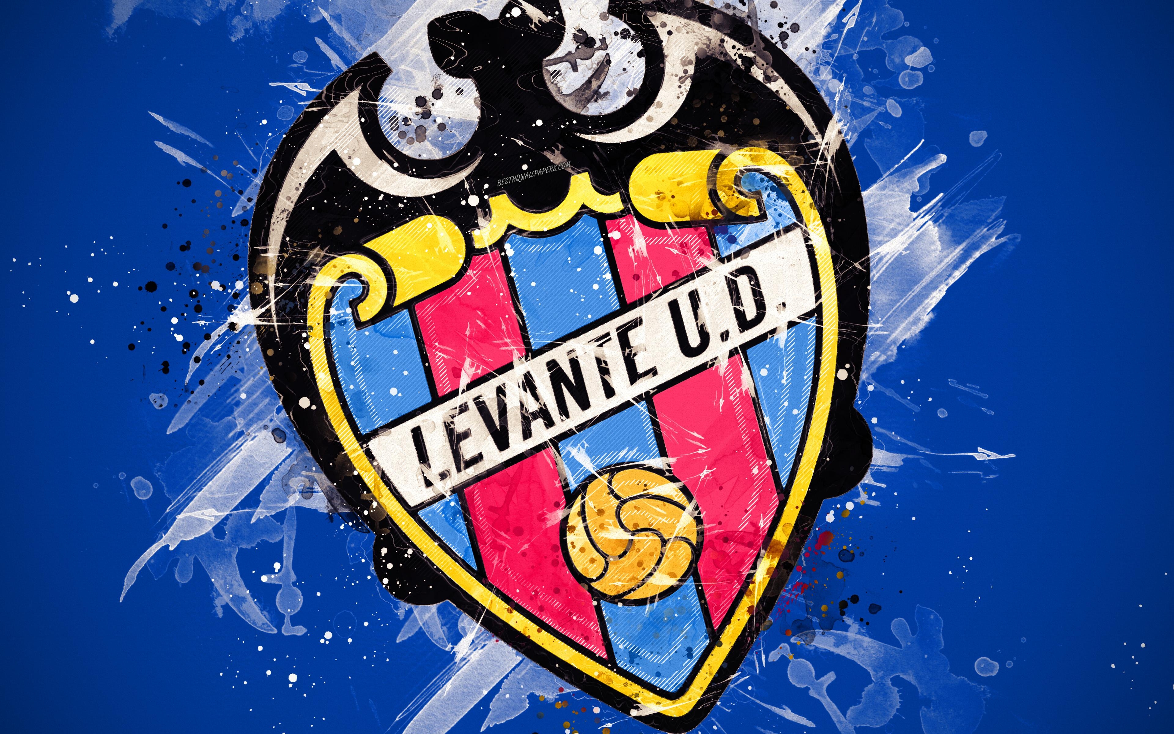 3840x2400 Download wallpaper Levante UD, 4k, paint art, creative, Spanish, Desktop