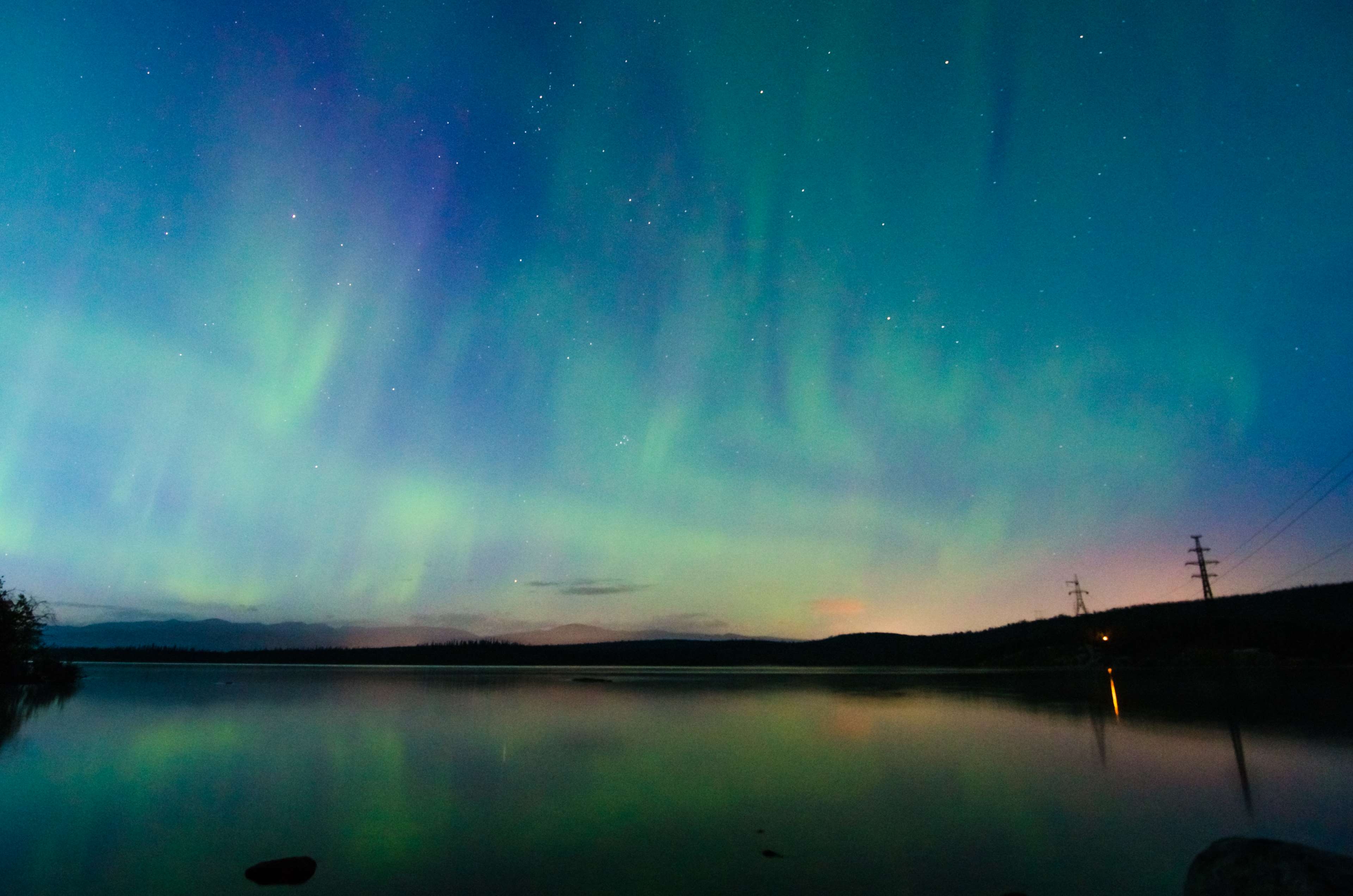 3840x2550 aurora borealis, borealis, night, night sky, north, northern lights, Desktop