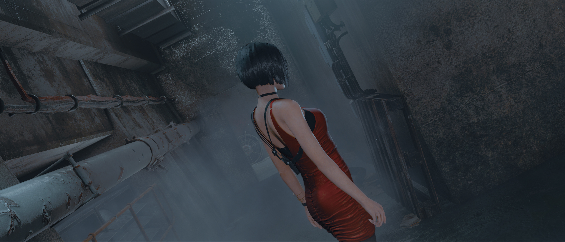 1920x830 Ada Wong, video game characters, screen shot, Resident Evil 2 Remake, PC gaming, Resident Evil Resident Evilx823 Wallpaper, Dual Screen