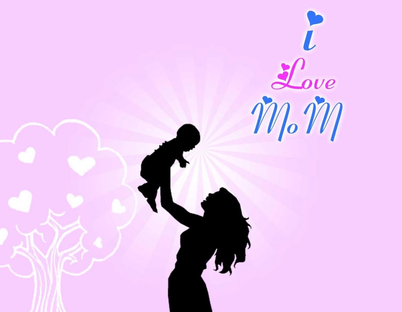 1370x1070 Download I Love Mom Wallpaper (52), Desktop