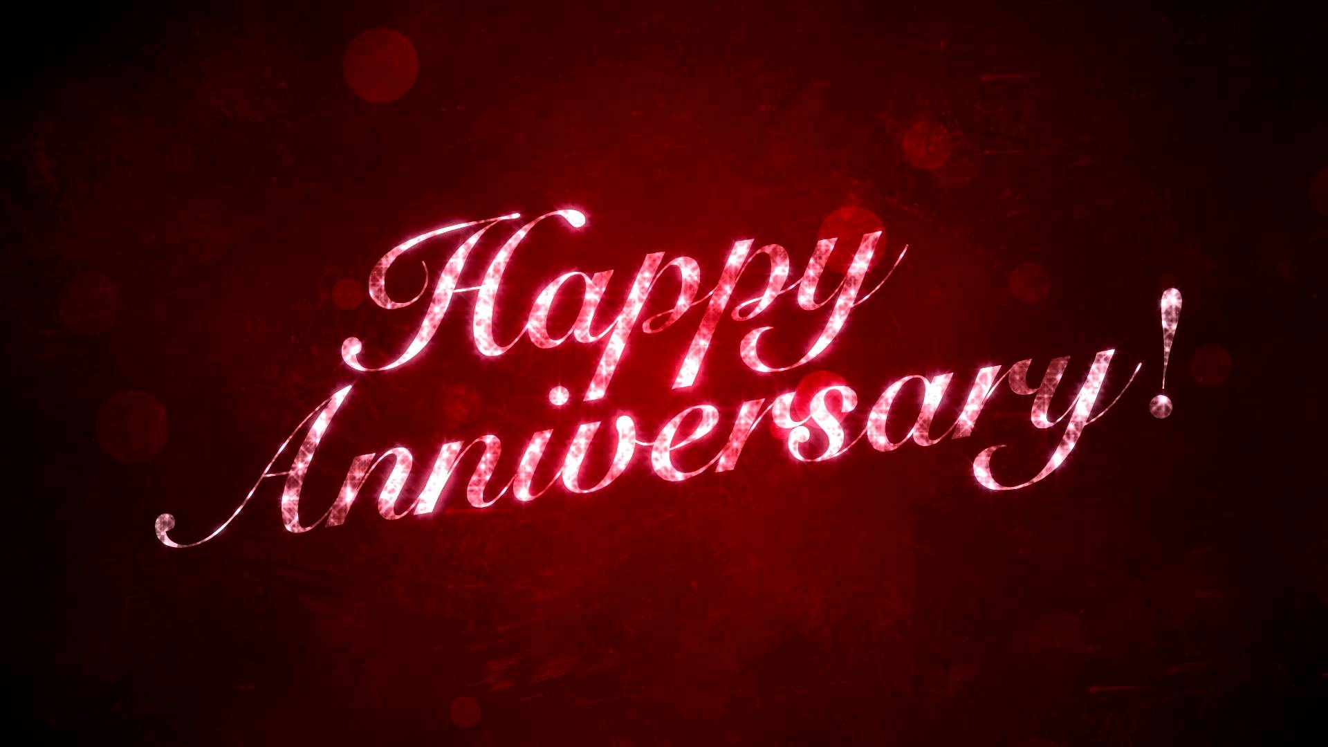 1920x1080 Happy Anniversary on Red Background Loop, Desktop