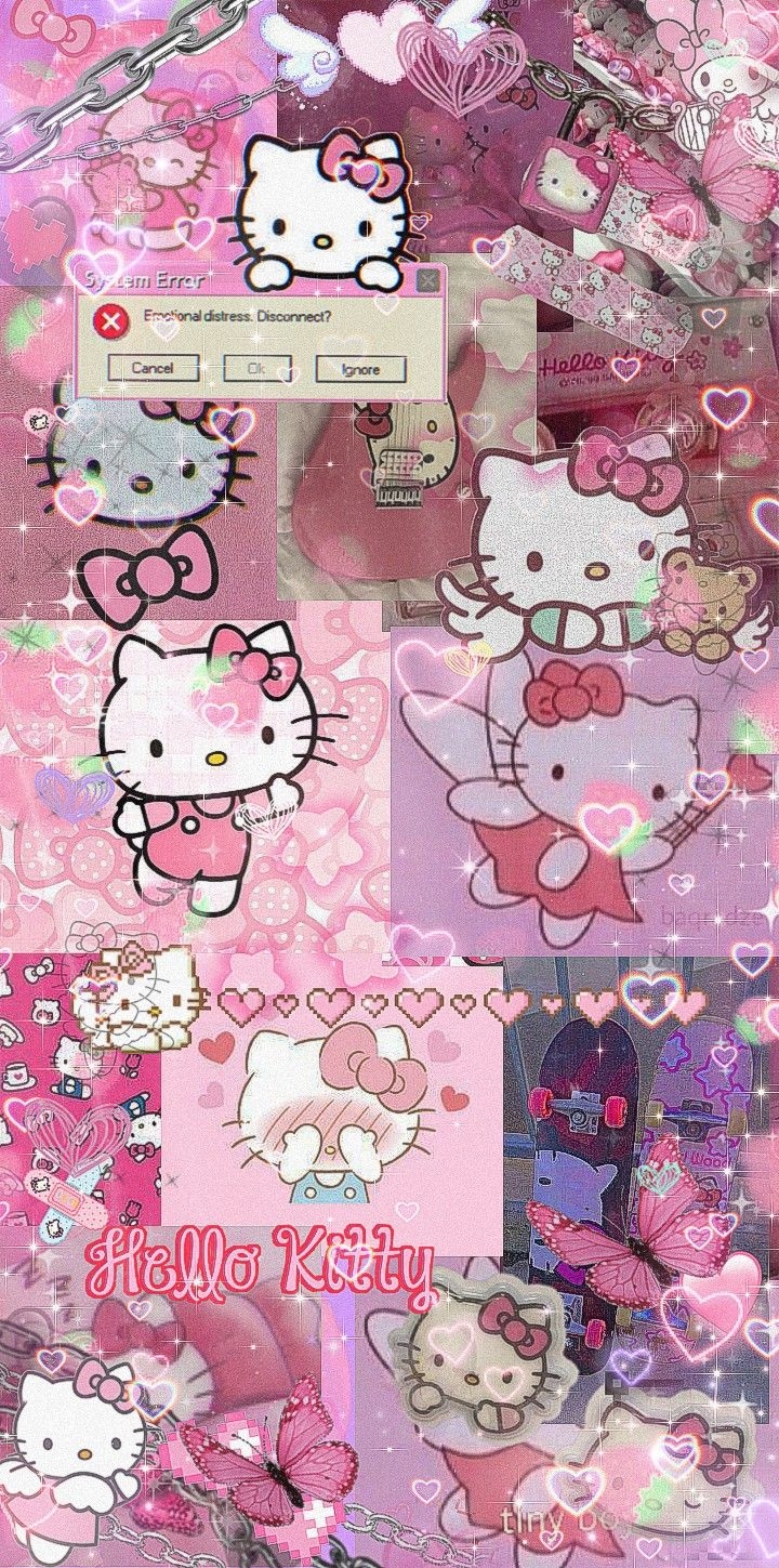 720x1450 ╰(⸝⸝⸝´꒳`⸝⸝⸝)╯Hello kitty aesthetic. Hello kitty background, Hello kitty aesthetic, Kitty drawing, Phone