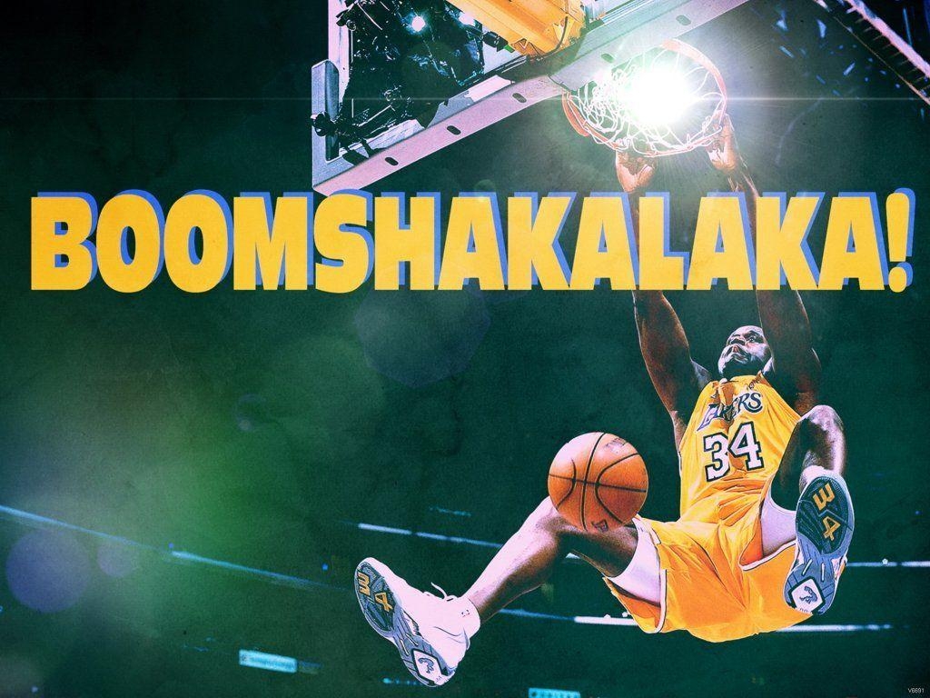 1030x770 BOOM SHAKALAKA Shaquille O'Neal Dunk Painting Retro, Desktop