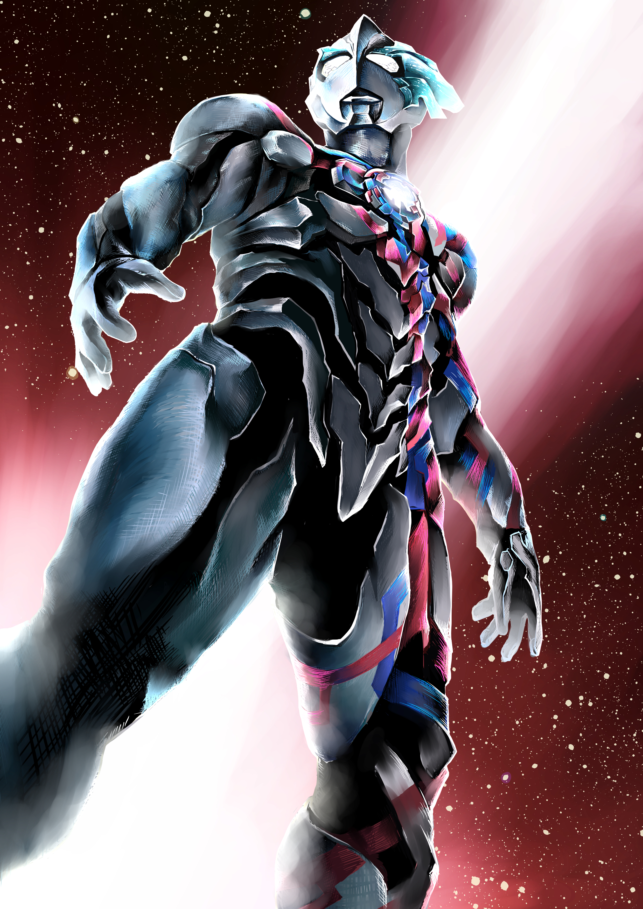 2480x3510 Ultraman Blazar Anime Image, Phone