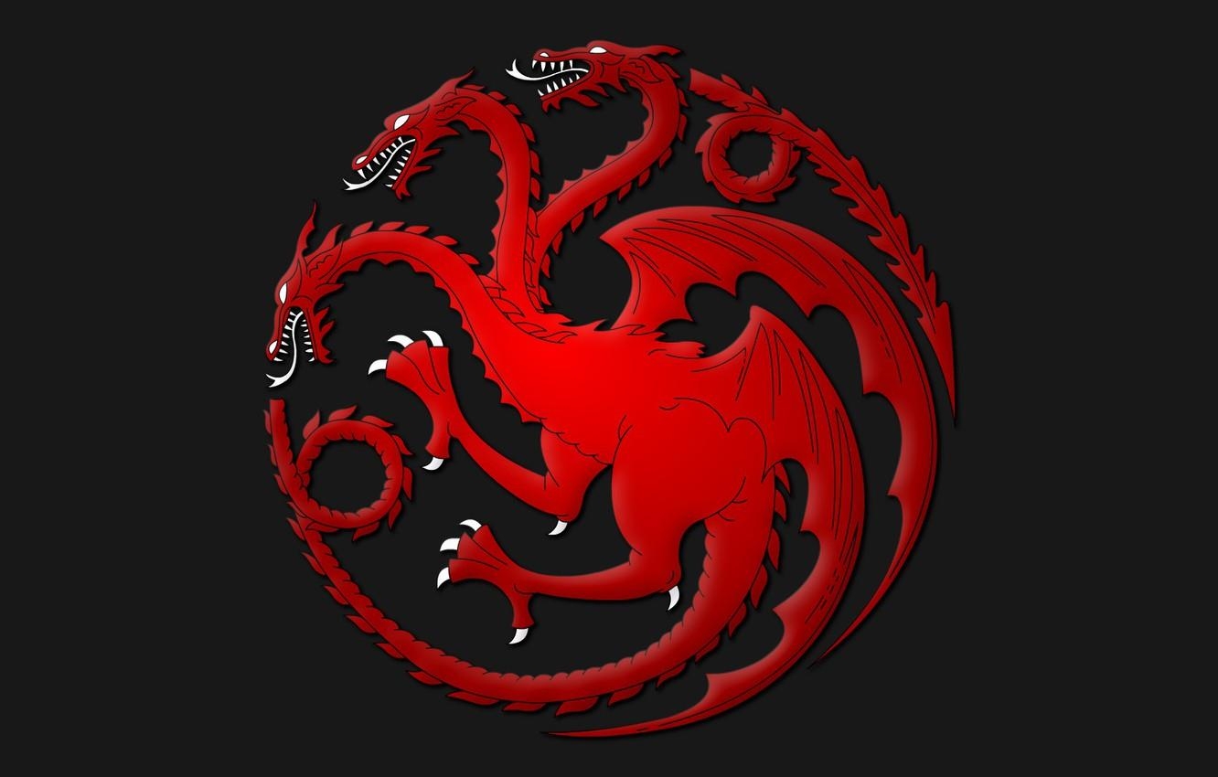 1340x850 Wallpaper symbol, dragon, Game of Thrones, fire and blood, House Targaryen, red dragons image for desktop, section разное, Desktop