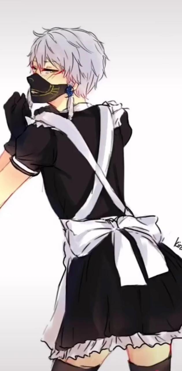 630x1280 Anime Maid boy wallpaper, Phone