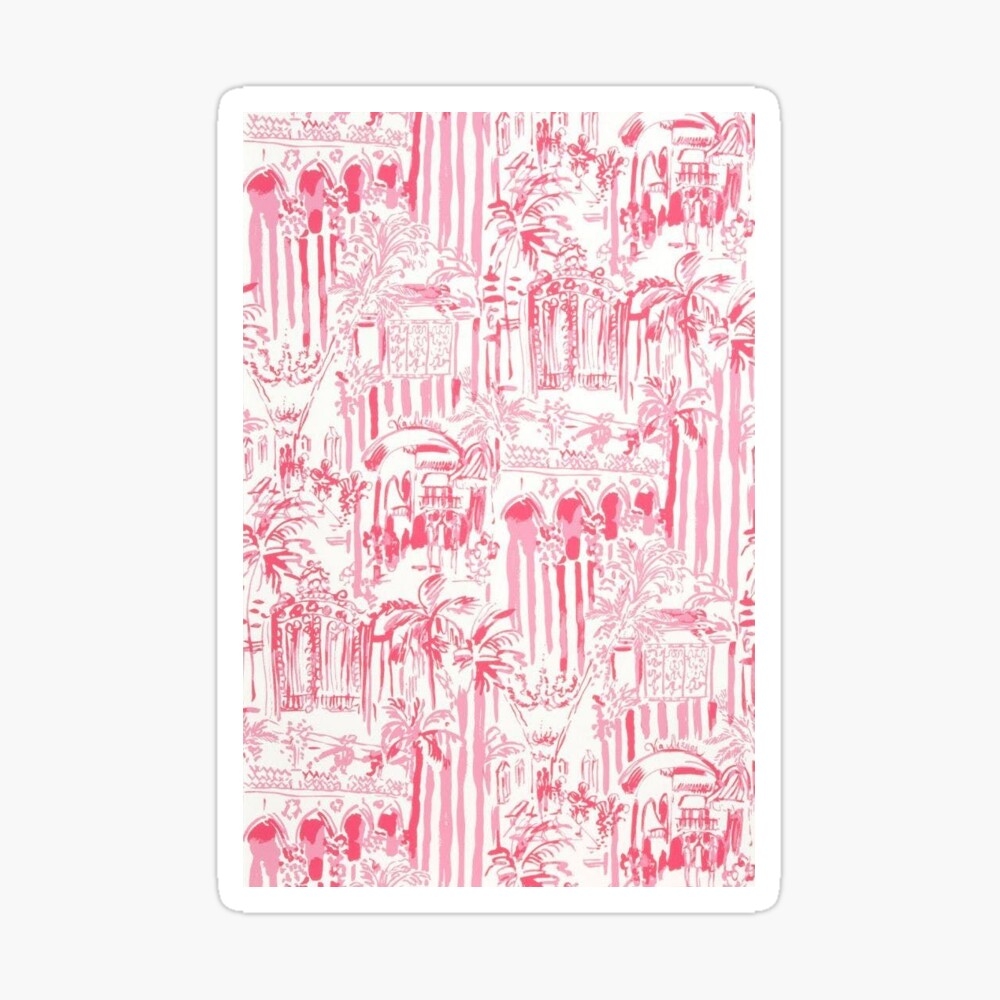 1000x1000 pink preppy wallpaper iPhone Case, Phone