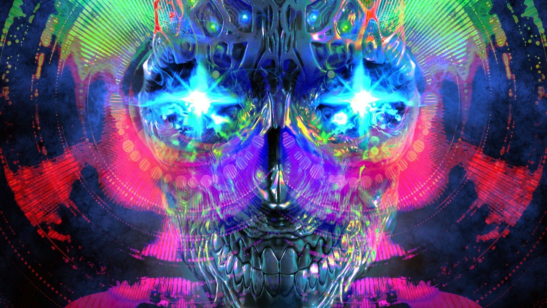 1920x1080 Wallpaper Psychedelic Art Live Wallpaper HD. Psychedelic art, Skull wallpaper, Psychedelic, Desktop