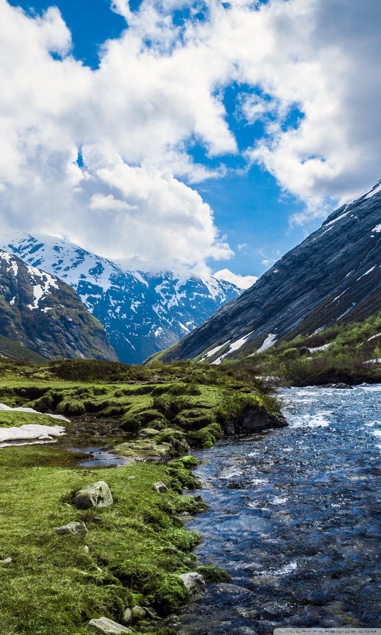 770x1280 Mountain River in Norway ❤ 4K HD Desktop Wallpaper for 4K, Phone