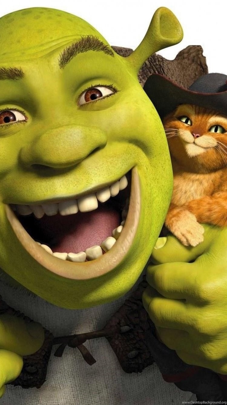 750x1340 Download Wallpaper  Shrek, Donkey, Puss, Cartoon iPhone 6. Desktop Background, Phone