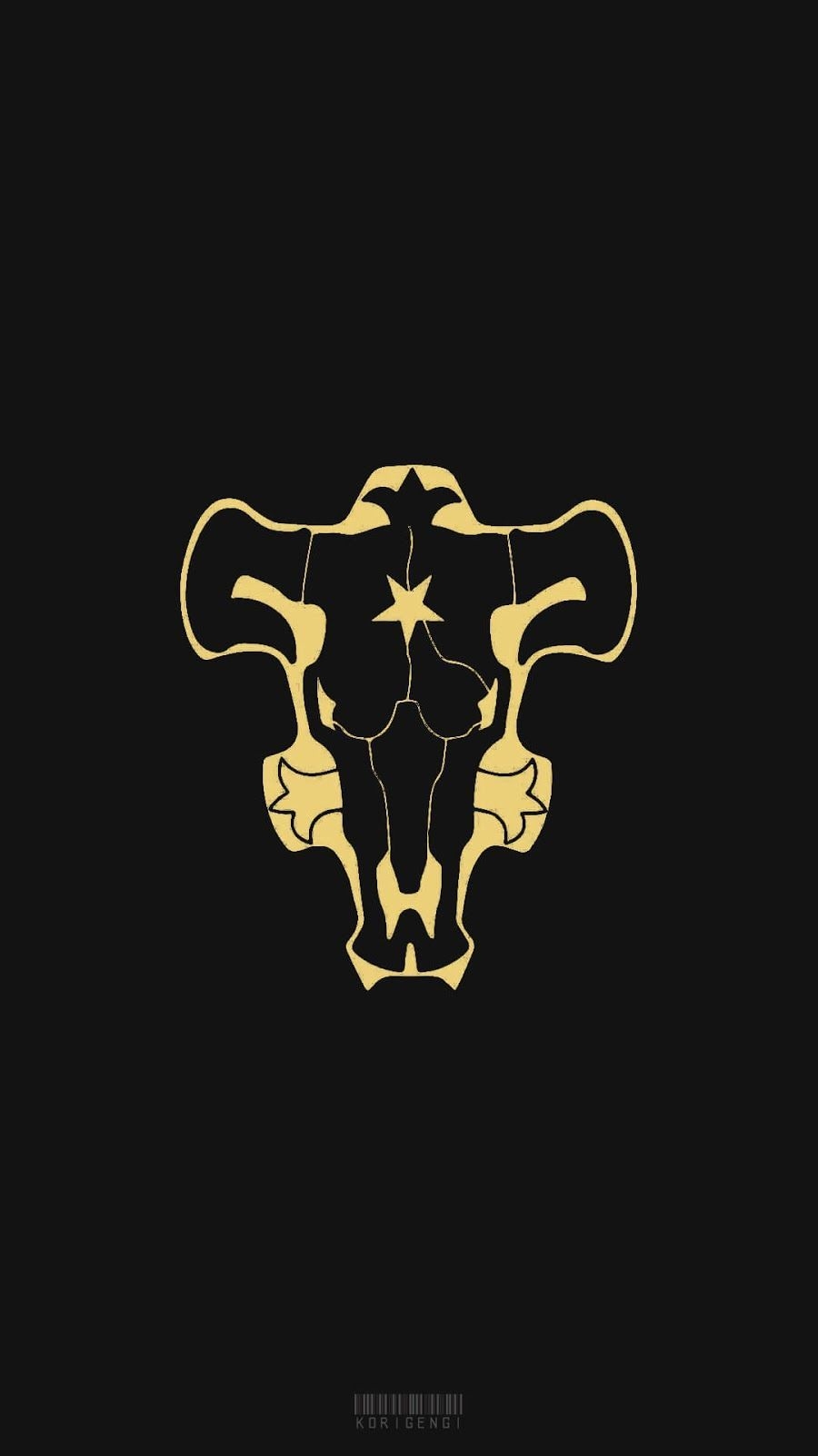 900x1600 Black Bull Clover Wallpaper. Seni anime, Seni digital, Phone