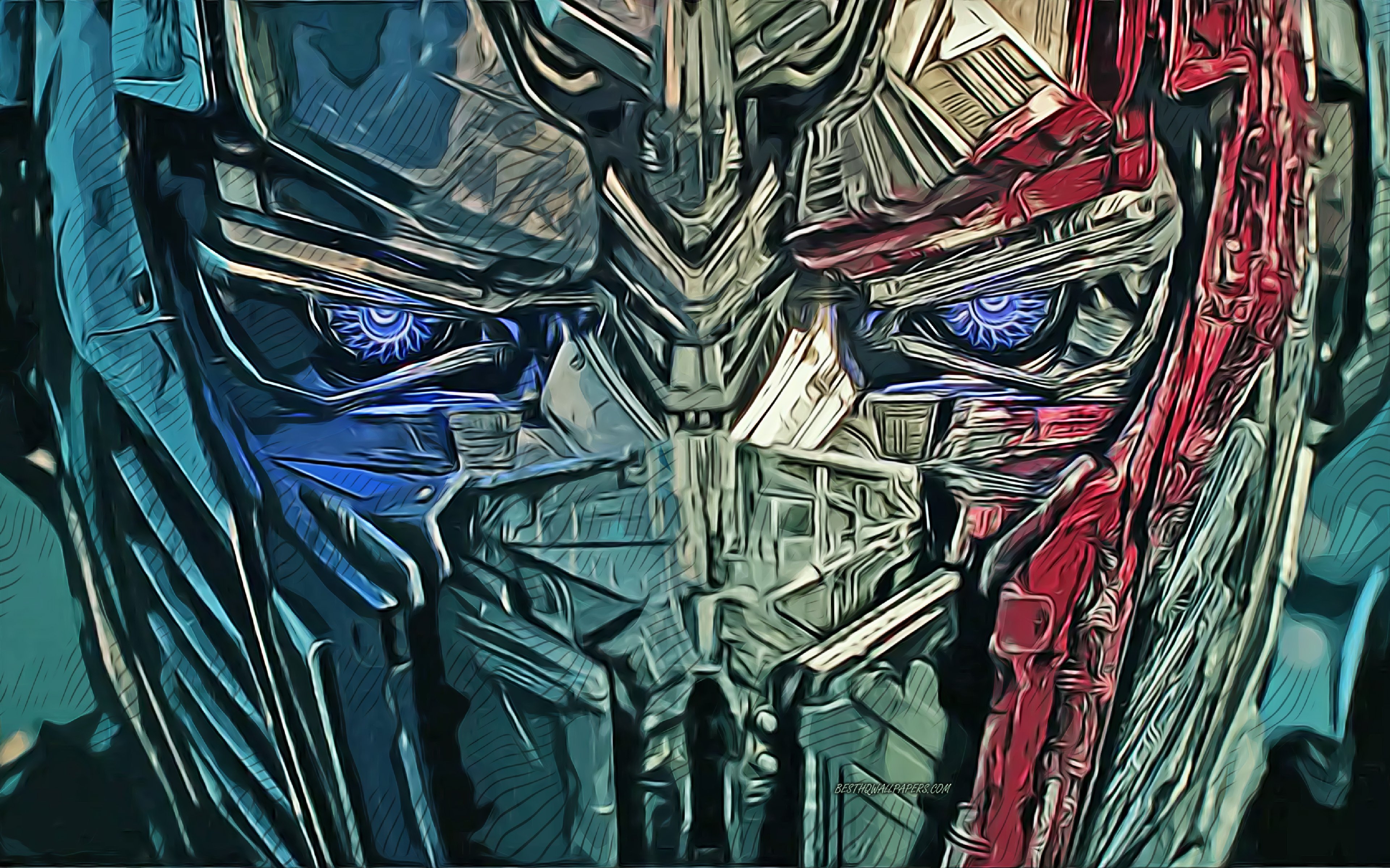 3840x2400 Download wallpaper Megatron, Decepticons, Transformers, 4k, vector art, Megatron drawing, creative art, Megatron art, vector drawing, Transformers characters, Megatron face for desktop with resolution. High Quality HD picture wallpaper, Desktop