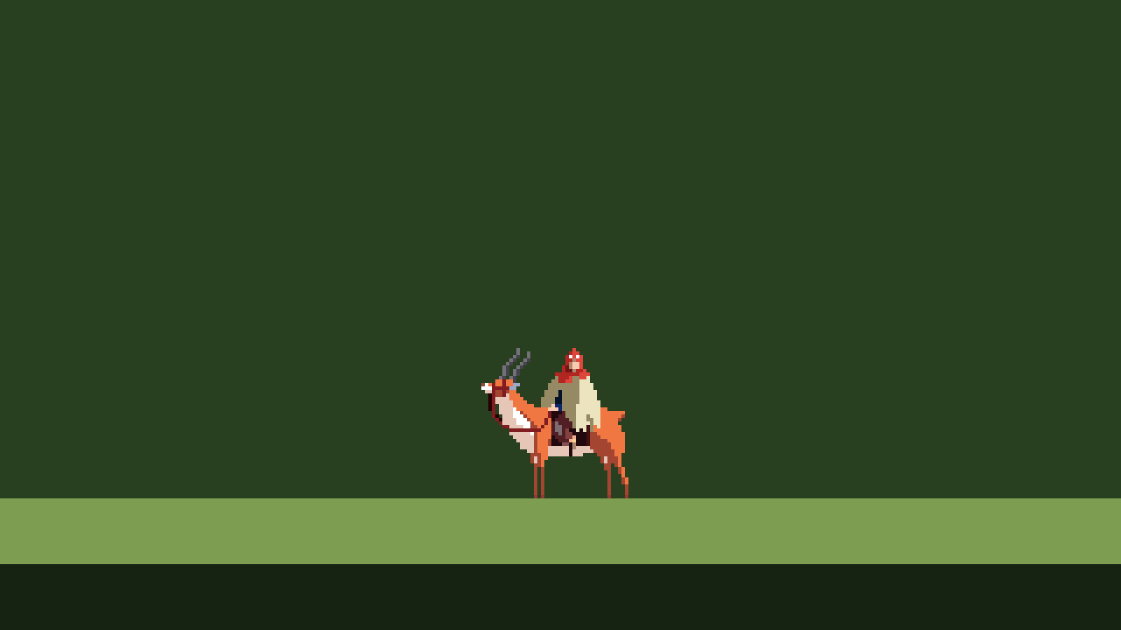 1600x900 Wallpaper, pixel art, text, logo, green, Princess Mononoke, Studio, Desktop