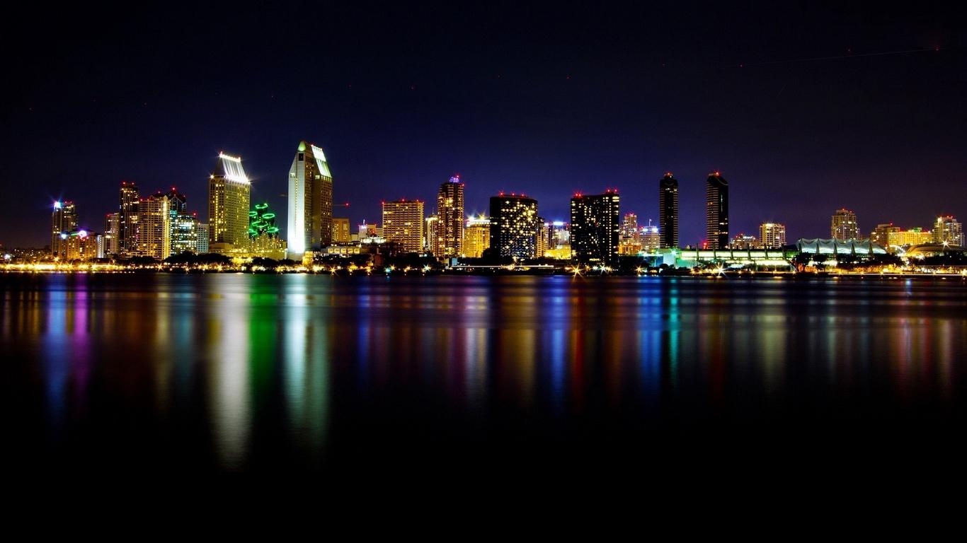 1370x770 Download wallpaper  san, night, california, usa, Desktop