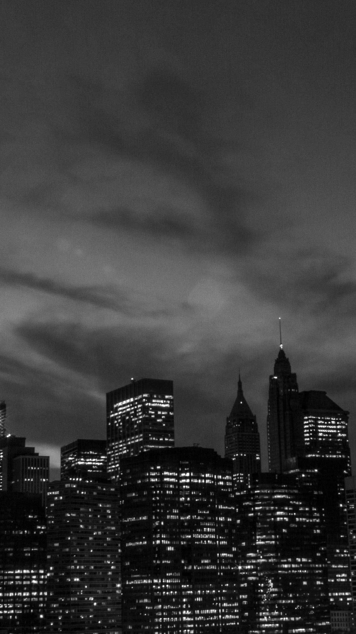 1220x2160 New york city black and white at night wallpaper iPhone Wallpaper HD. Black and white wallpaper iphone, White wallpaper for iphone, Black and white picture wall, Phone