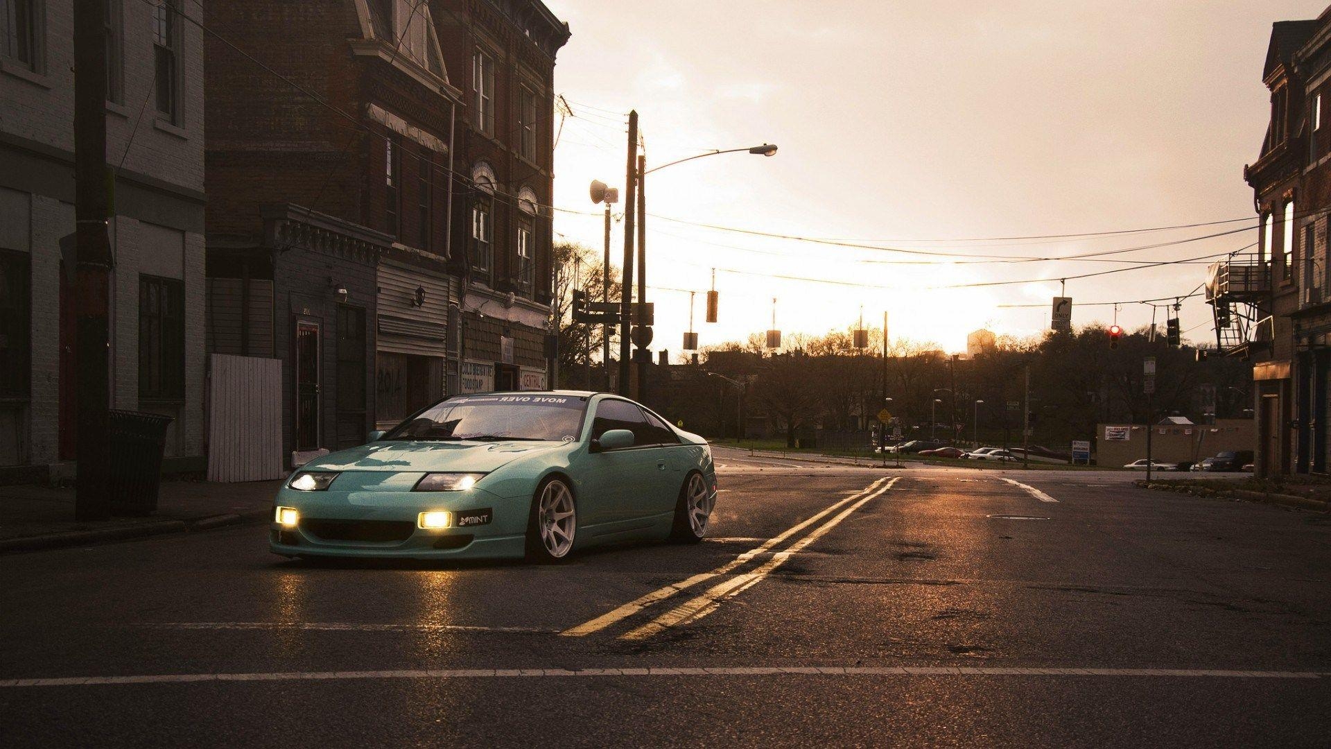 1920x1080 town street sunset nissan 300zx twin turbo wide HD wallpaper, Desktop