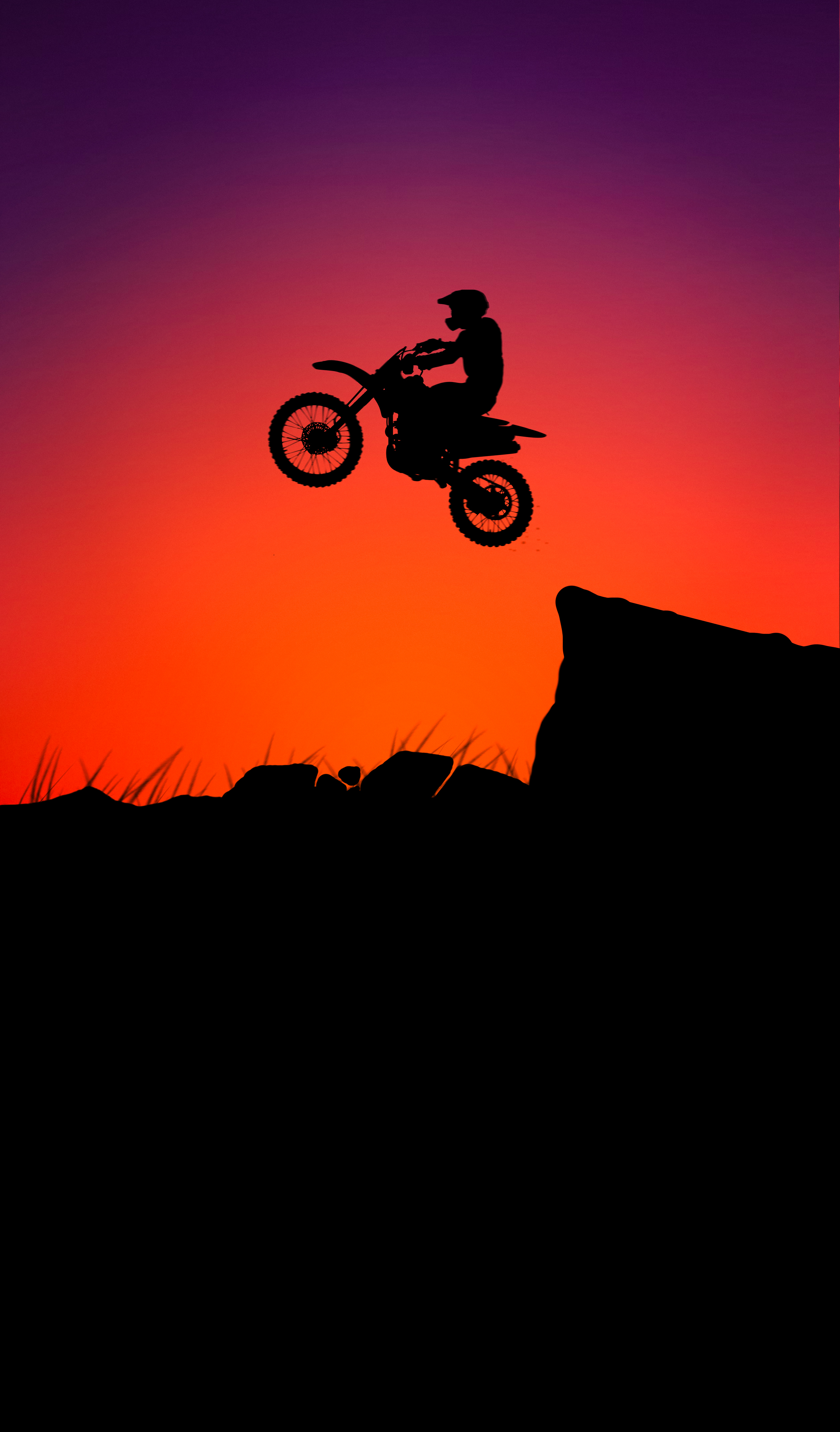 2520x4300 dirt bike sunset wallpaper for mobile, Phone