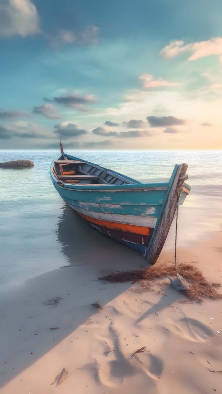 740x1310 Beach Boat IPhone Wallpaper HD, Phone