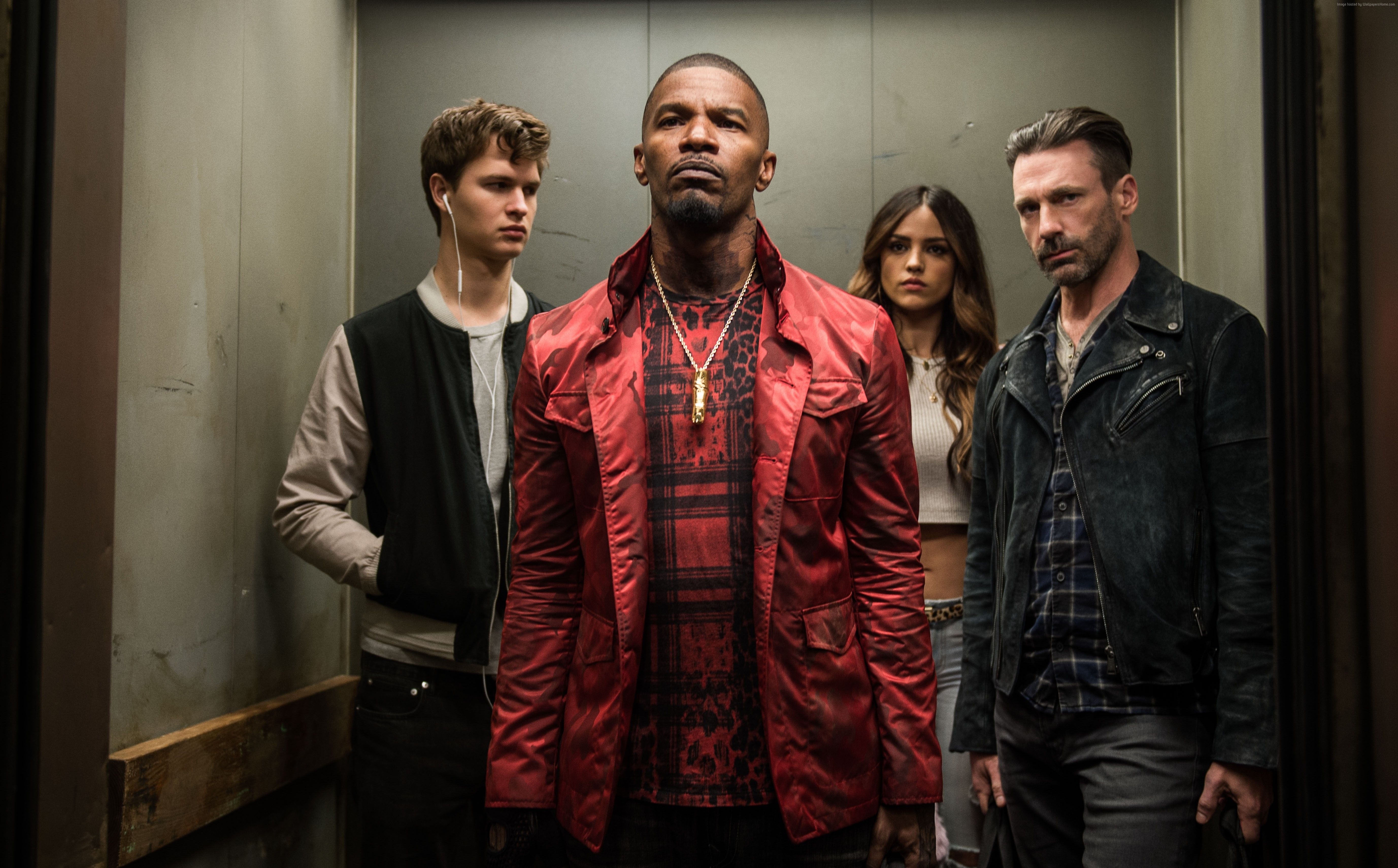 5510x3420 Wallpaper Baby Driver, Jon Hamm, Ansel Elgort, Eiza Gonzalez, Jamie, Desktop