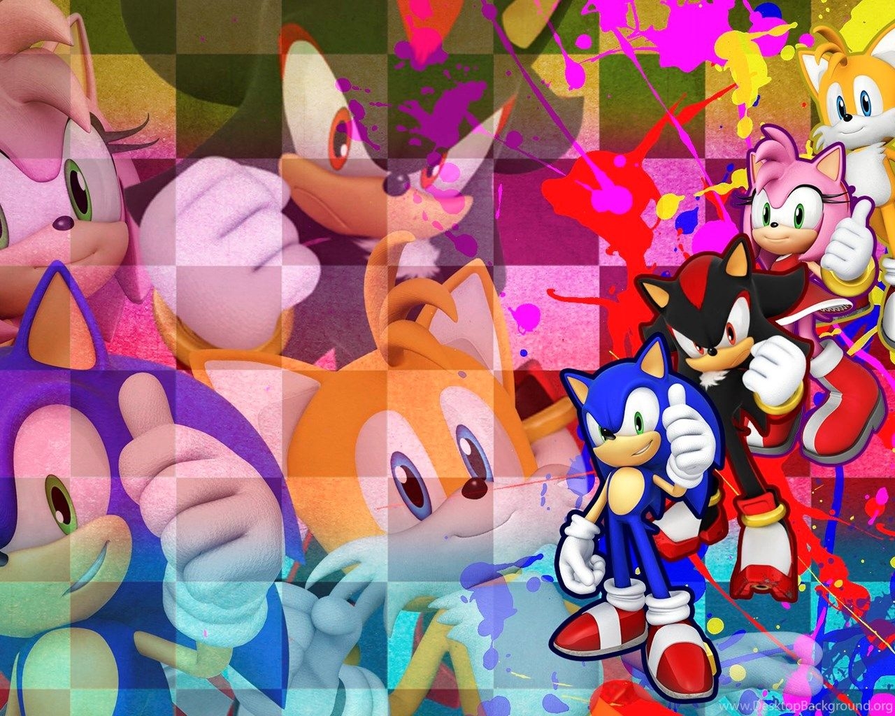 1280x1030 Sonic, Shadow, Amy And Tails Wallpaper By SonicTheHedgehogBG On, Desktop