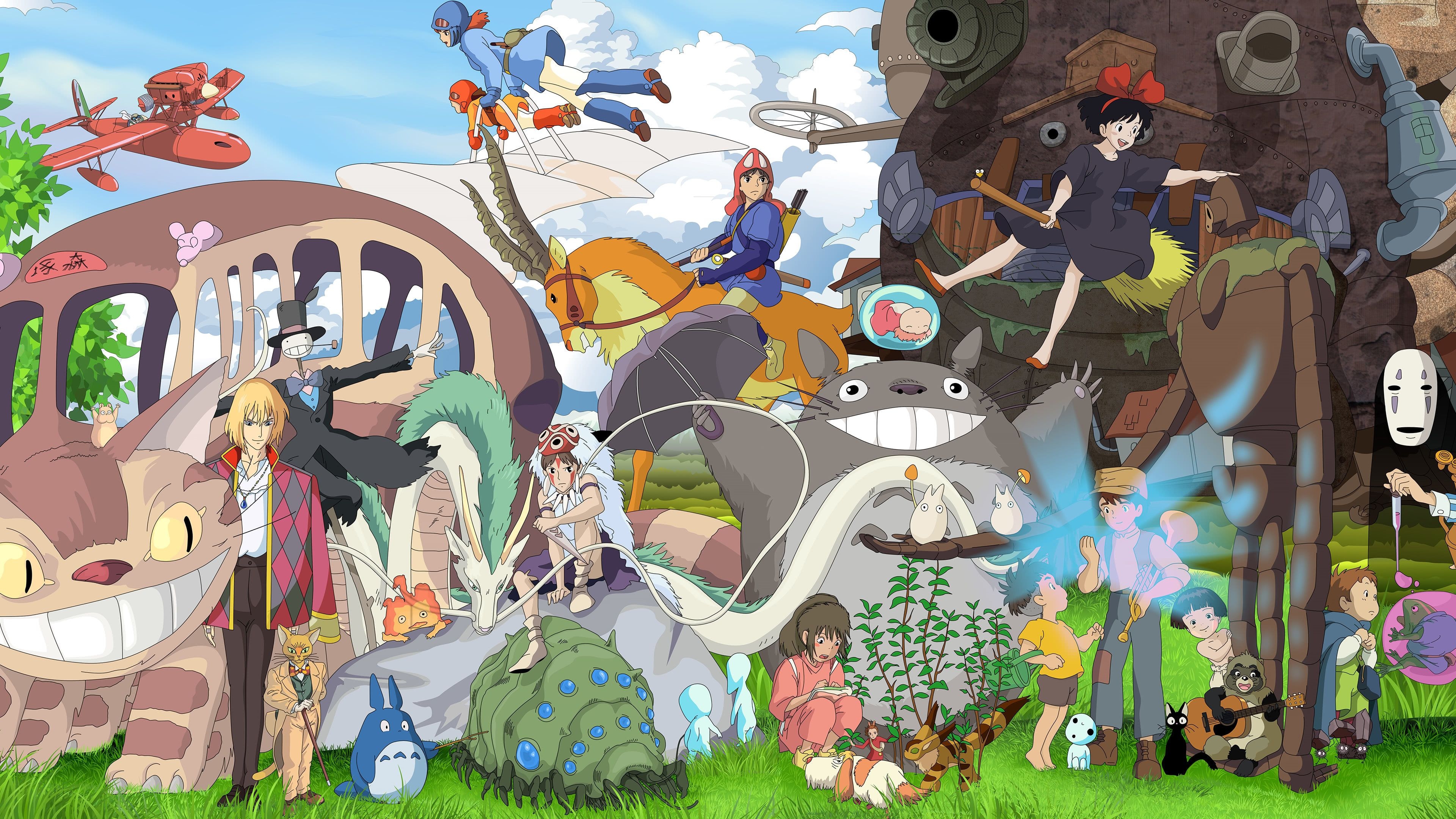 3840x2160 Studio Ghibli Characters UHD 4K Wallpaper, Desktop