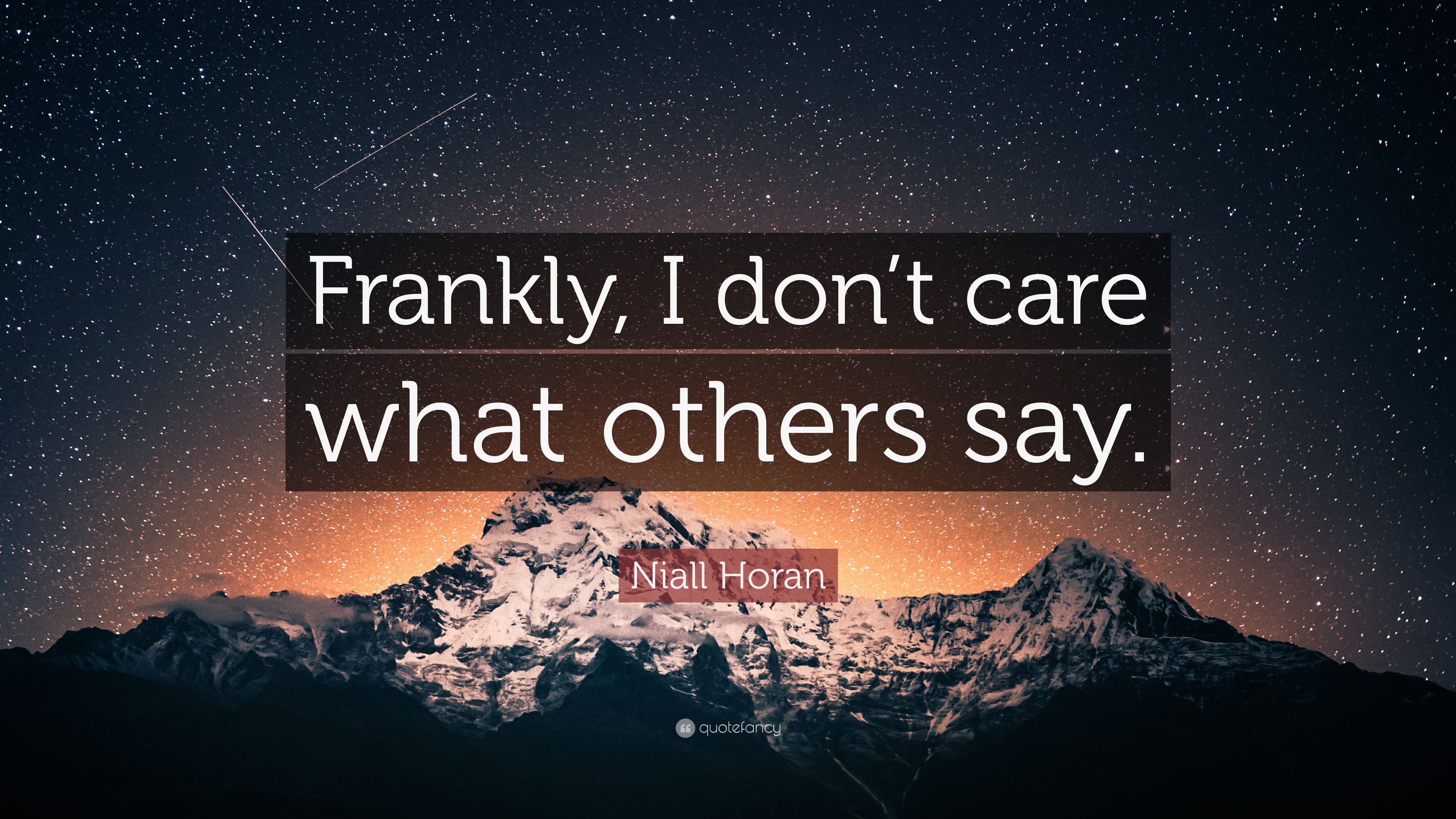 3840x2160 Niall Horan Quote: “Frankly, I don't care what others say.” 10, Desktop