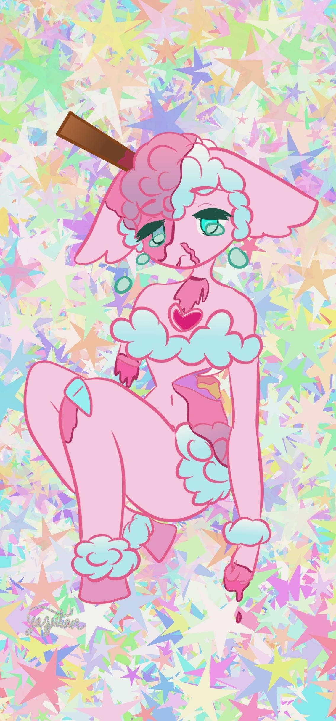 1140x2440 A wallpaper I did for my boyfriend, he loves pastel gore, Phone