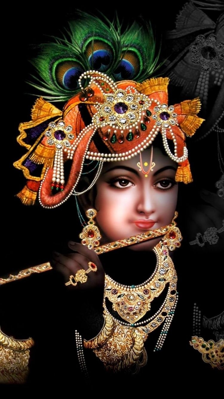 750x1340 Free download Shri Krishna in Black Background HD Wallpaper [2400x1800] for your Desktop, Mobile & Tablet. Explore God Krishna HD Wallpaper. Krishna Wallpaper for Desktop, Radha Krishna HD Wallpaper, Phone