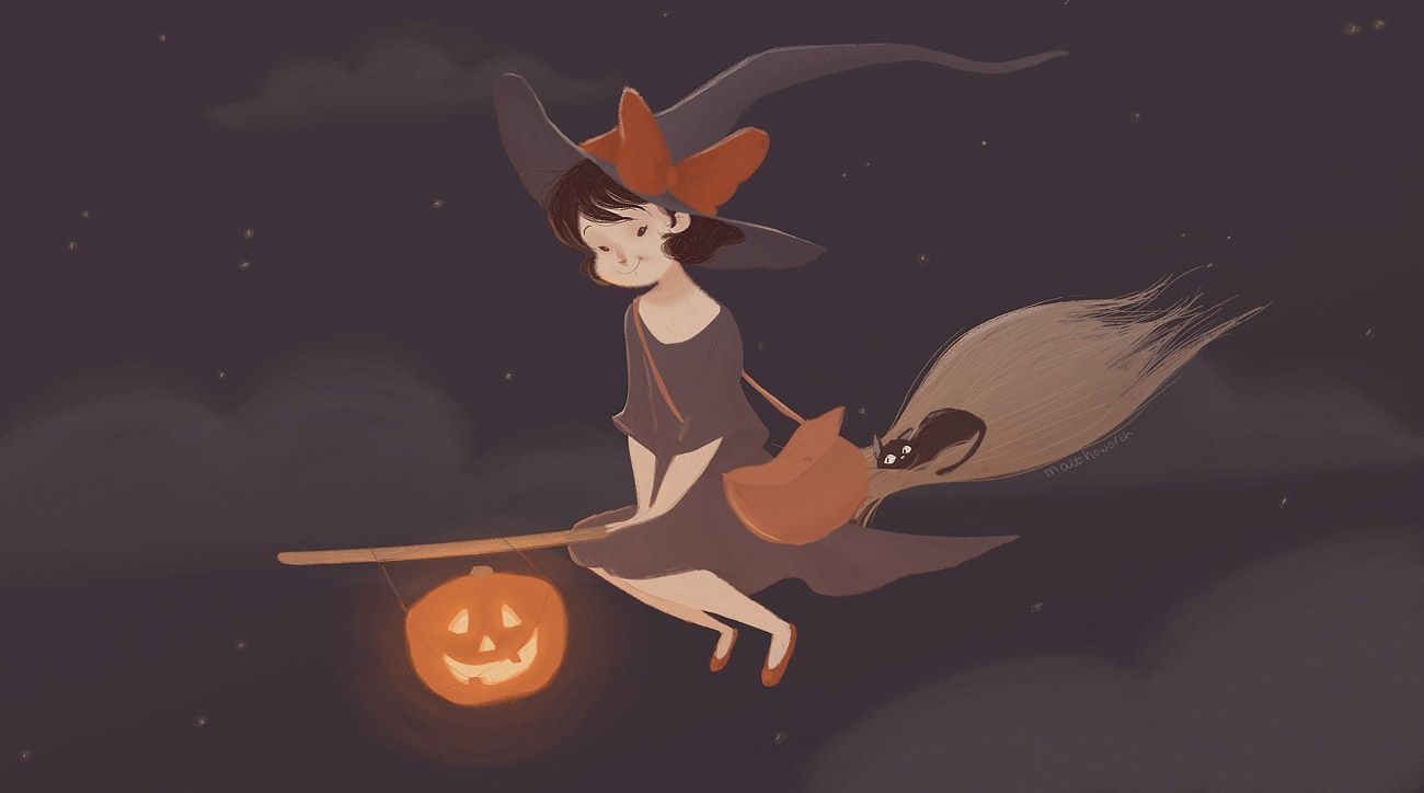 1300x730 Cute Witch Wallpaper Free Cute Witch Background, Desktop